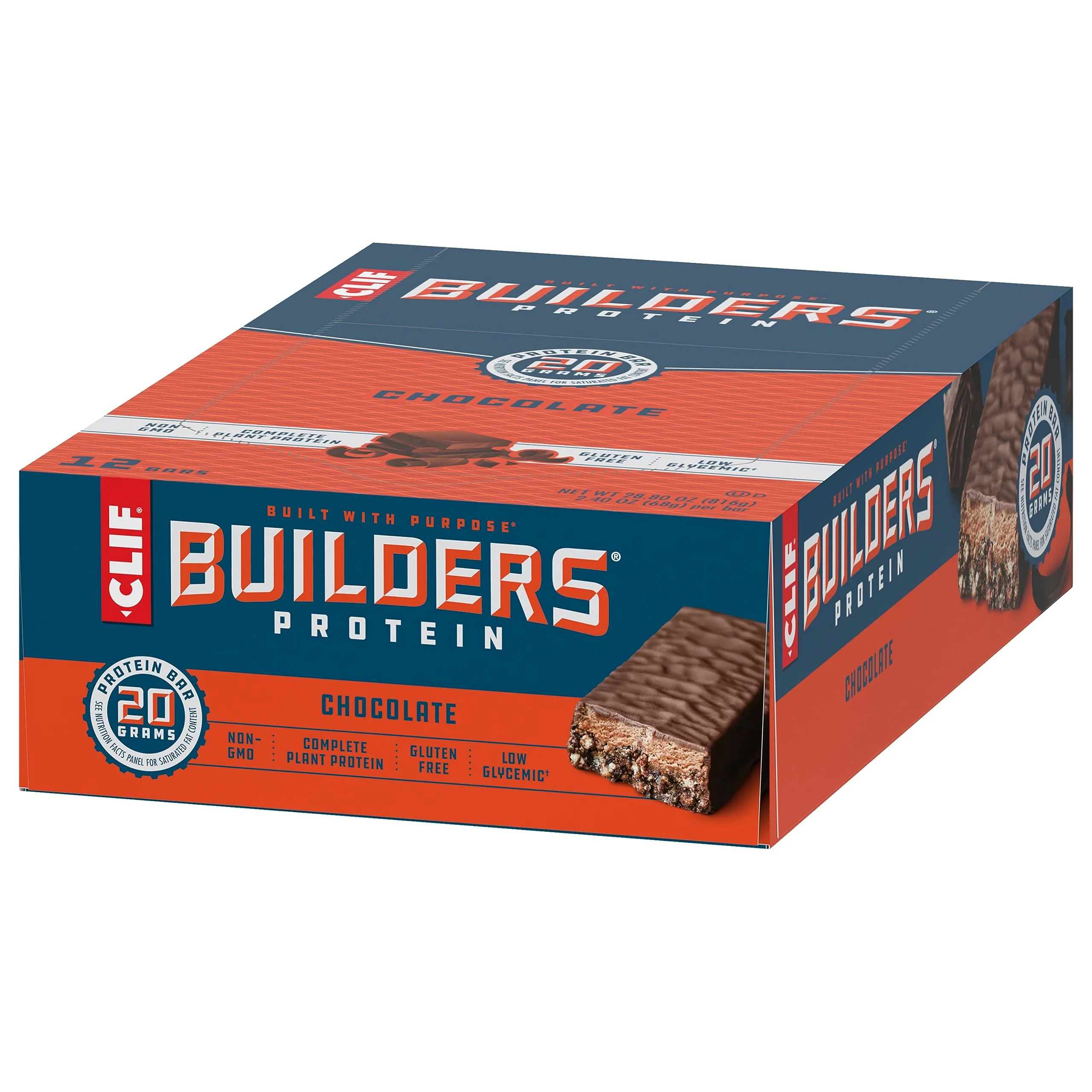 CLIF Builders - Chocolate Flavor - Protein Bars - Gluten-Free - Non-GMO - Low Glycemic - 20g Protein - 2.4 oz. (12 Count) (Pack of 2) - Image 8