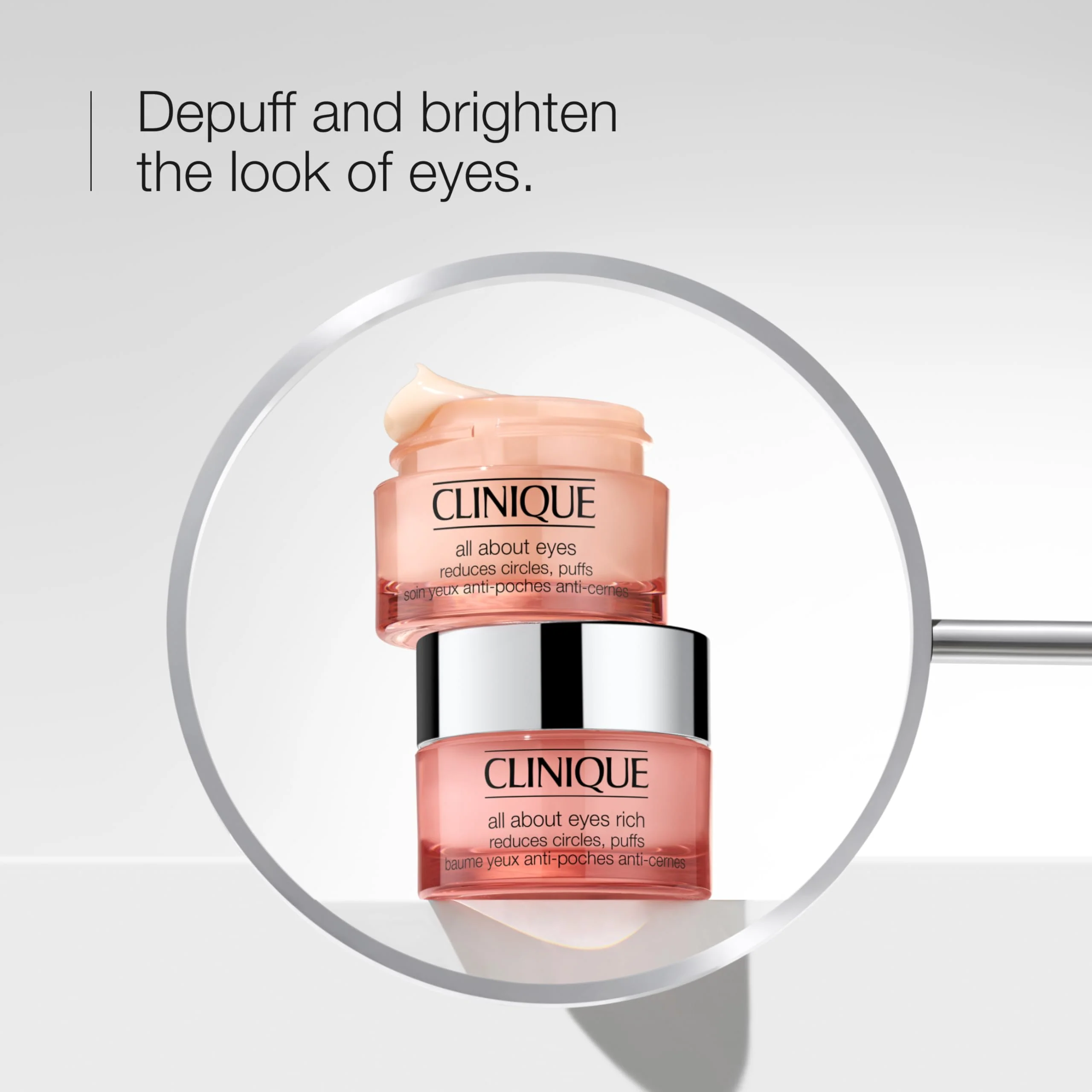 Clinique All About Eyes Lightweight Eye Cream With Vitamin C | Hydrating, Brightening, Depuffing + Dark Circle Reducing, 1 Ounce - Image 3