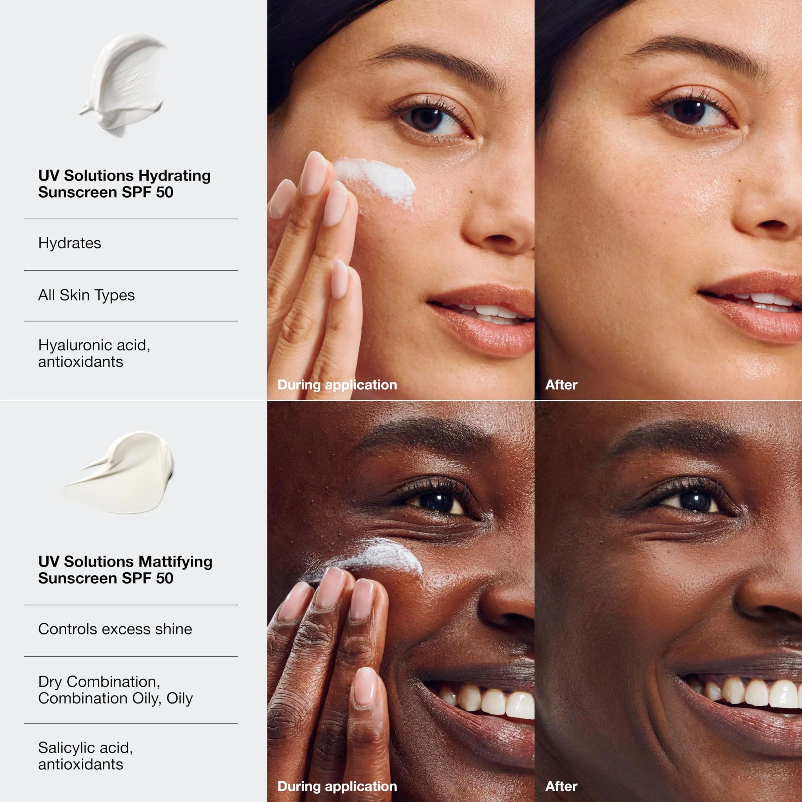 Clinique UV Solutions Mattifying Sunscreen Broad Spectrum SPF 50 With Salicylic Acid + Antioxidants | Control Excess Shine | No White Cast | Safe For Sensitive Skin, 1.3 Fl Oz - Image 2