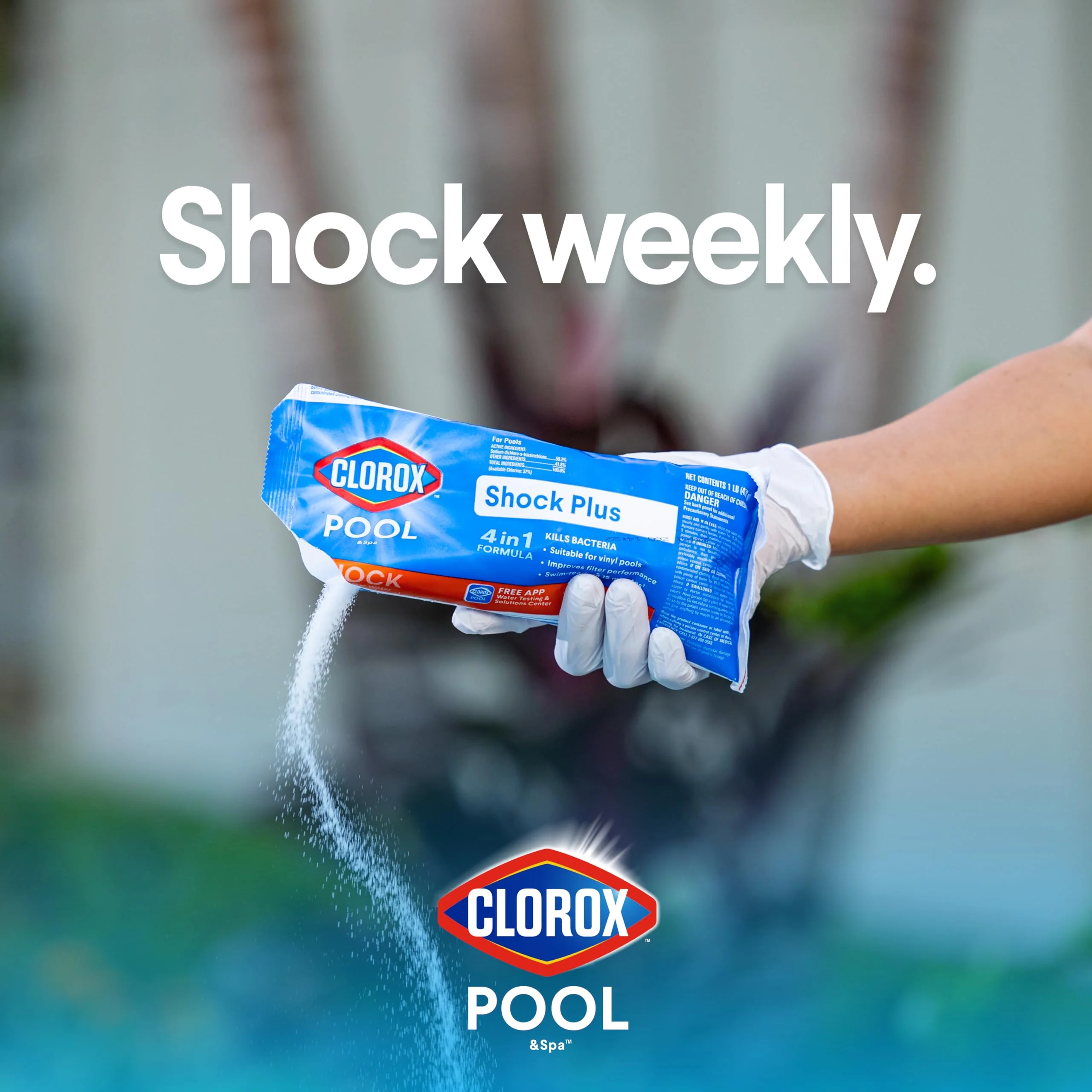 Clorox® Pool&Spa™ Shock Plus, for Crystal Clear Swimming Pool Water, Swim-ready in 15 minutes, Suitable for vinyl pools (6-Pack) - Image 6