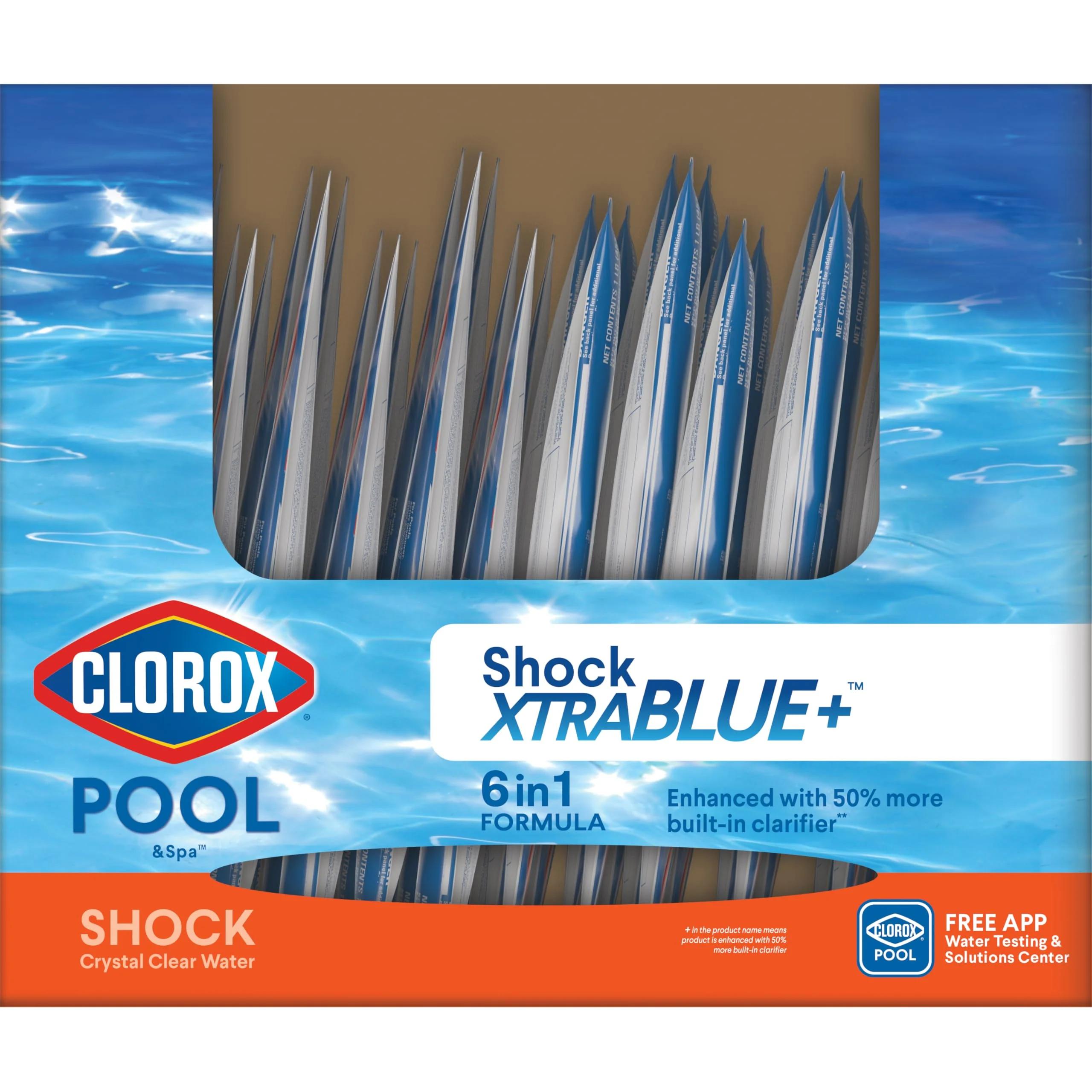 Clorox® Pool&Spa™ Shock XTRABLUE® Plus, Kills Bacteria & Algae in Swimming Pools, Swim-Ready in 15 Minutes, (36-Pack) - Image 4