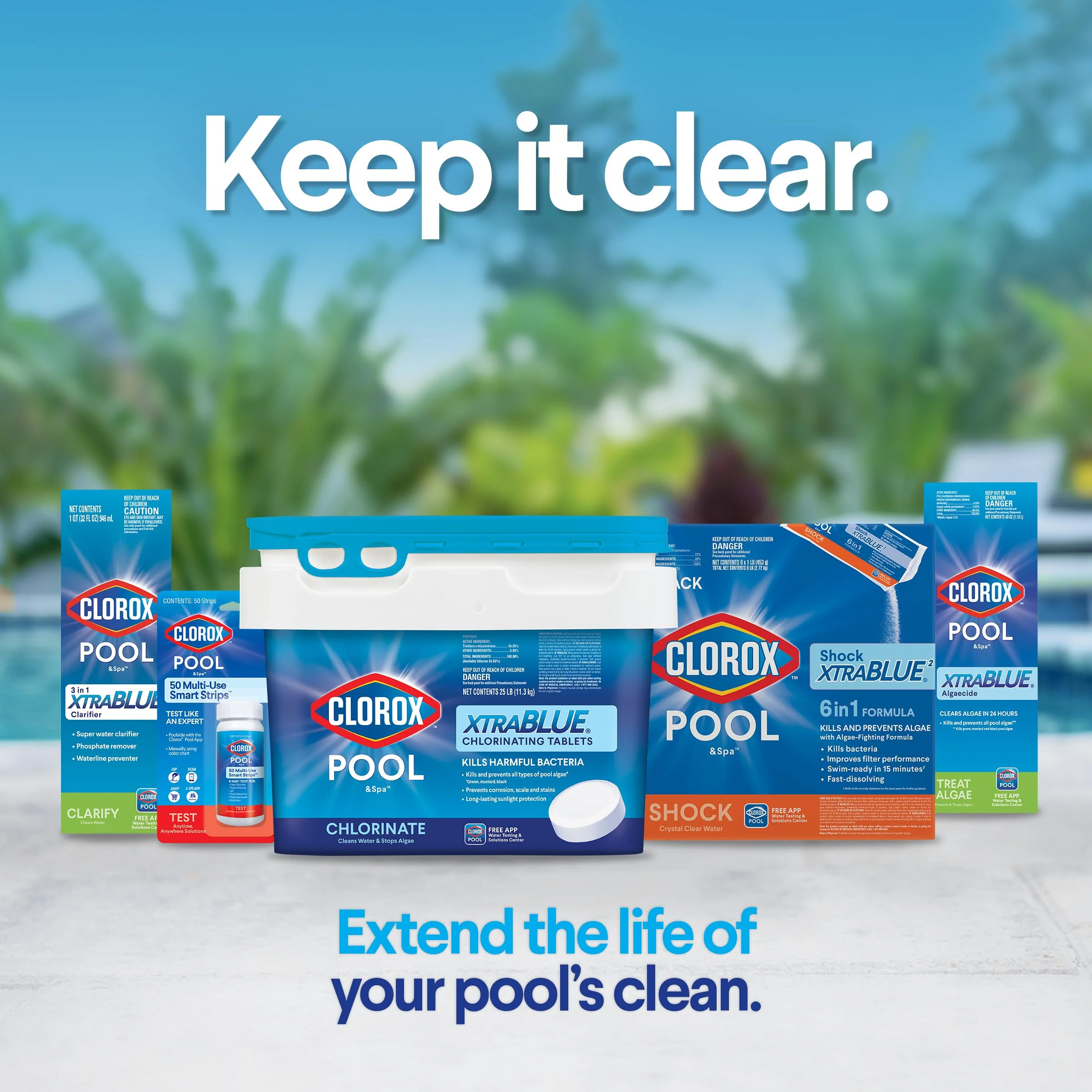 Clorox® Pool&Spa™ Shock XTRABLUE® Plus, Kills Bacteria & Algae in Swimming Pools, Swim-Ready in 15 Minutes, (6-Pack) - Image 4