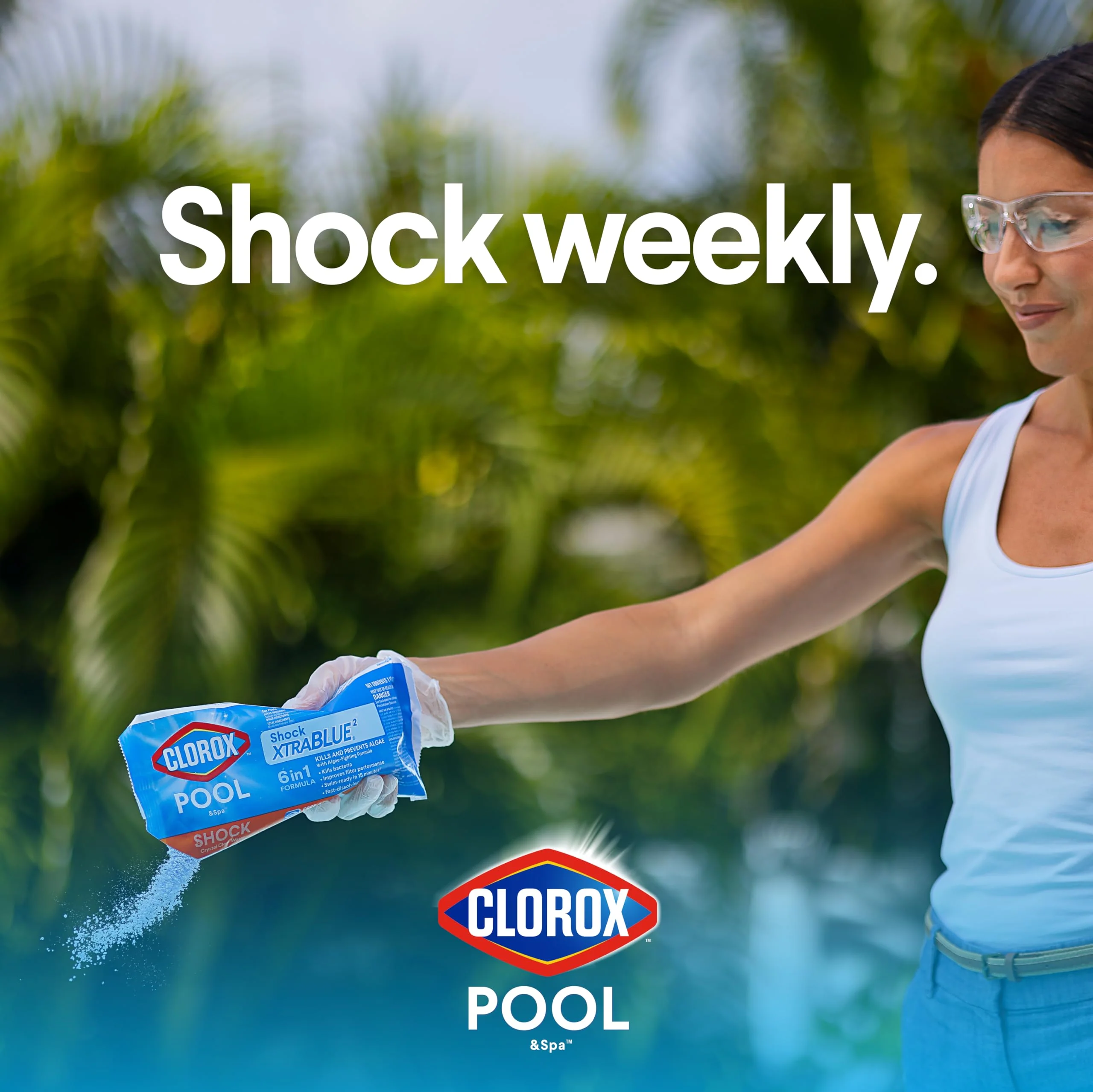 Clorox® Pool&Spa™ Shock XTRABLUE® Plus, Kills Bacteria & Algae in Swimming Pools, Swim-Ready in 15 Minutes, (6-Pack) - Image 6