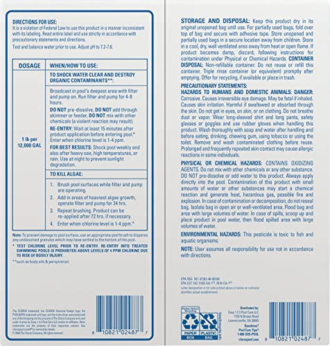 Clorox® Pool&Spa™ Shock XTRABLUE® Plus, Kills Bacteria & Algae in Swimming Pools, Swim-Ready in 15 Minutes, (6-Pack) - Image 8