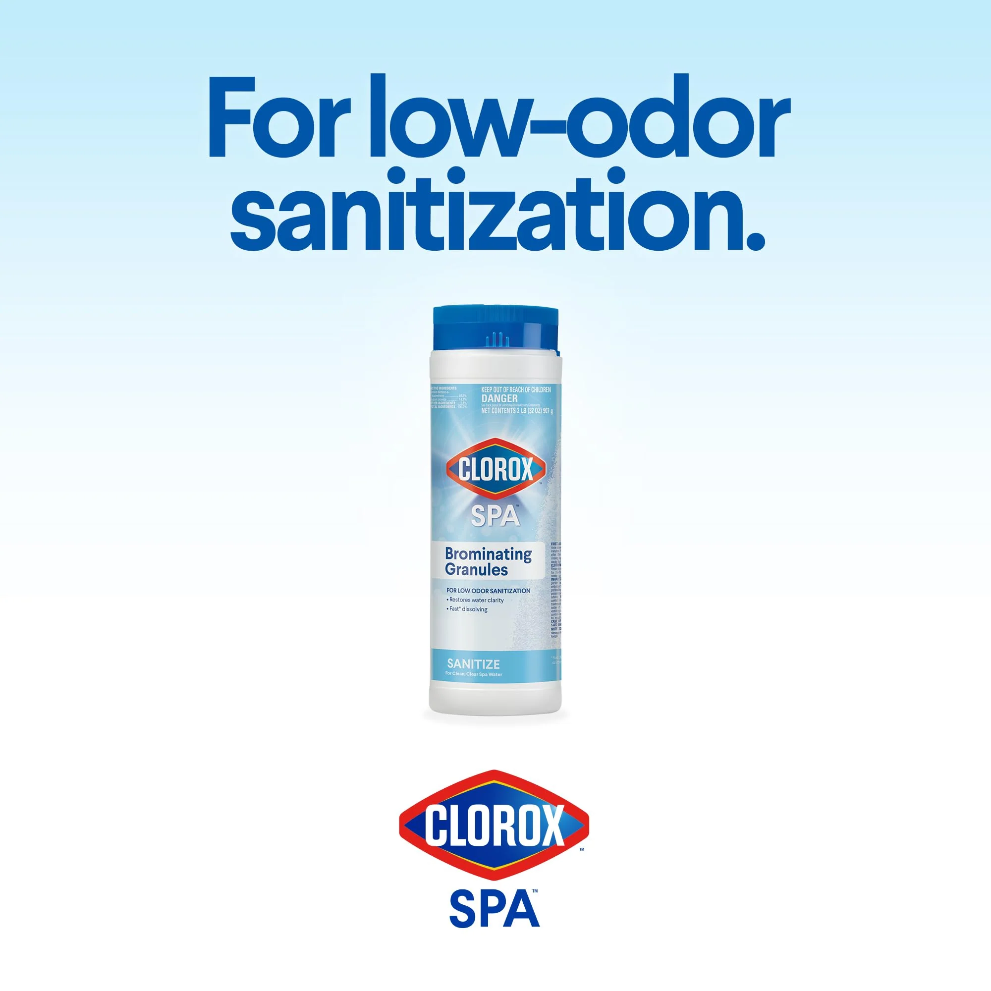 Clorox® Pool&Spa™ Spa Brominating Granules, for Low, Odor Sanitization, Restores Water Clarity in Hot Tubs and Spas, 2 lb (Pack of 1) - Image 5