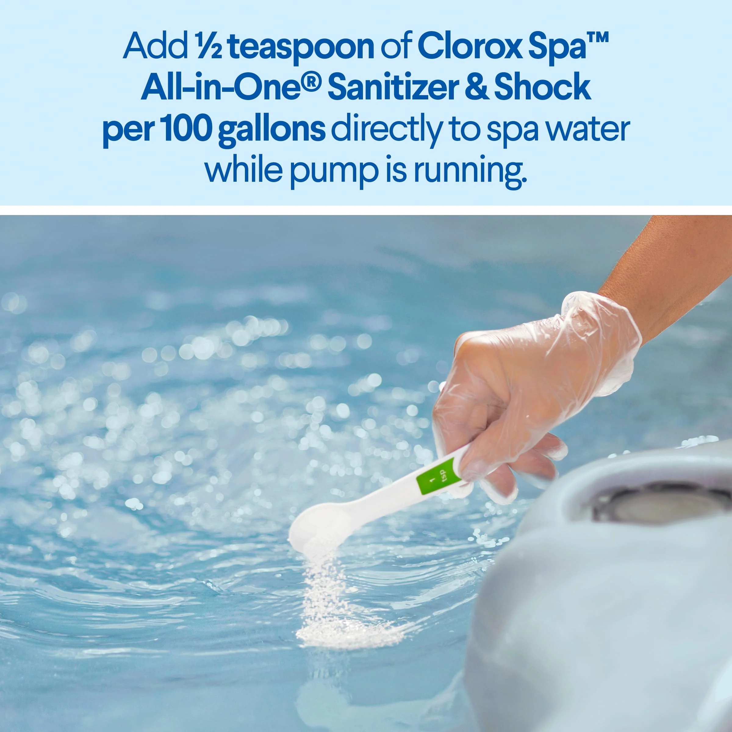 Clorox® Pool&Spa™ Spa Water All-in-One Sanitizer & Shock, Destroys Contaminants, Clears Cloudy Water, 2LB (Pack of 1) - Image 6