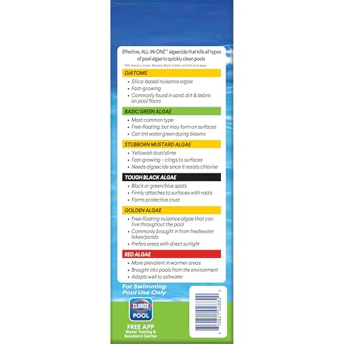 Clorox® Pool&Spa™ XTRABLUE® Plus Swimming Pool Algaecide, All-in-One Algae Killer, Non-Foaming, 40 Ounce (Pack of 1) - Image 8