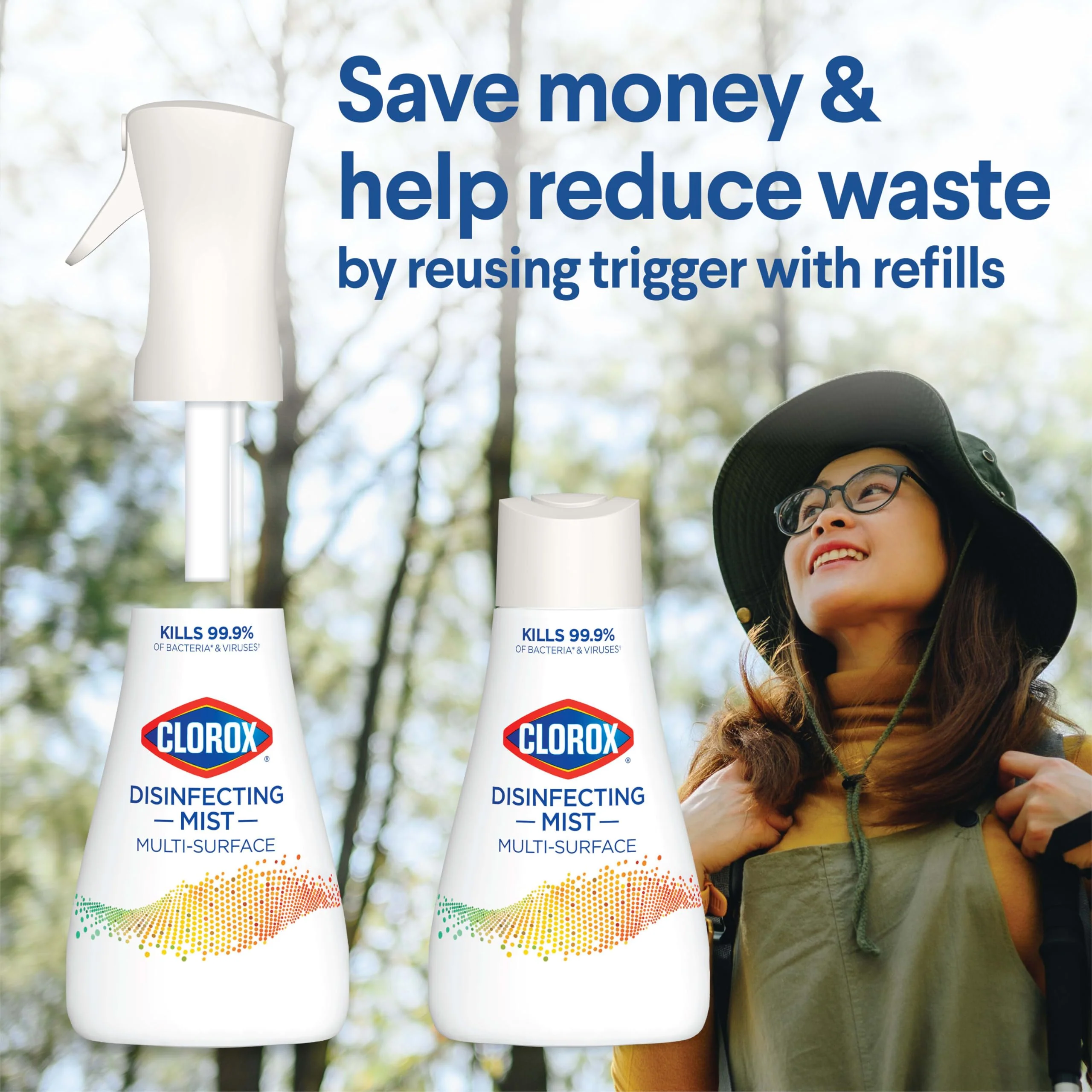 Clorox Disinfecting Mist, Lemon and Orange Blossom, 1 Spray and 1 Refill, 16 oz Each - Image 12