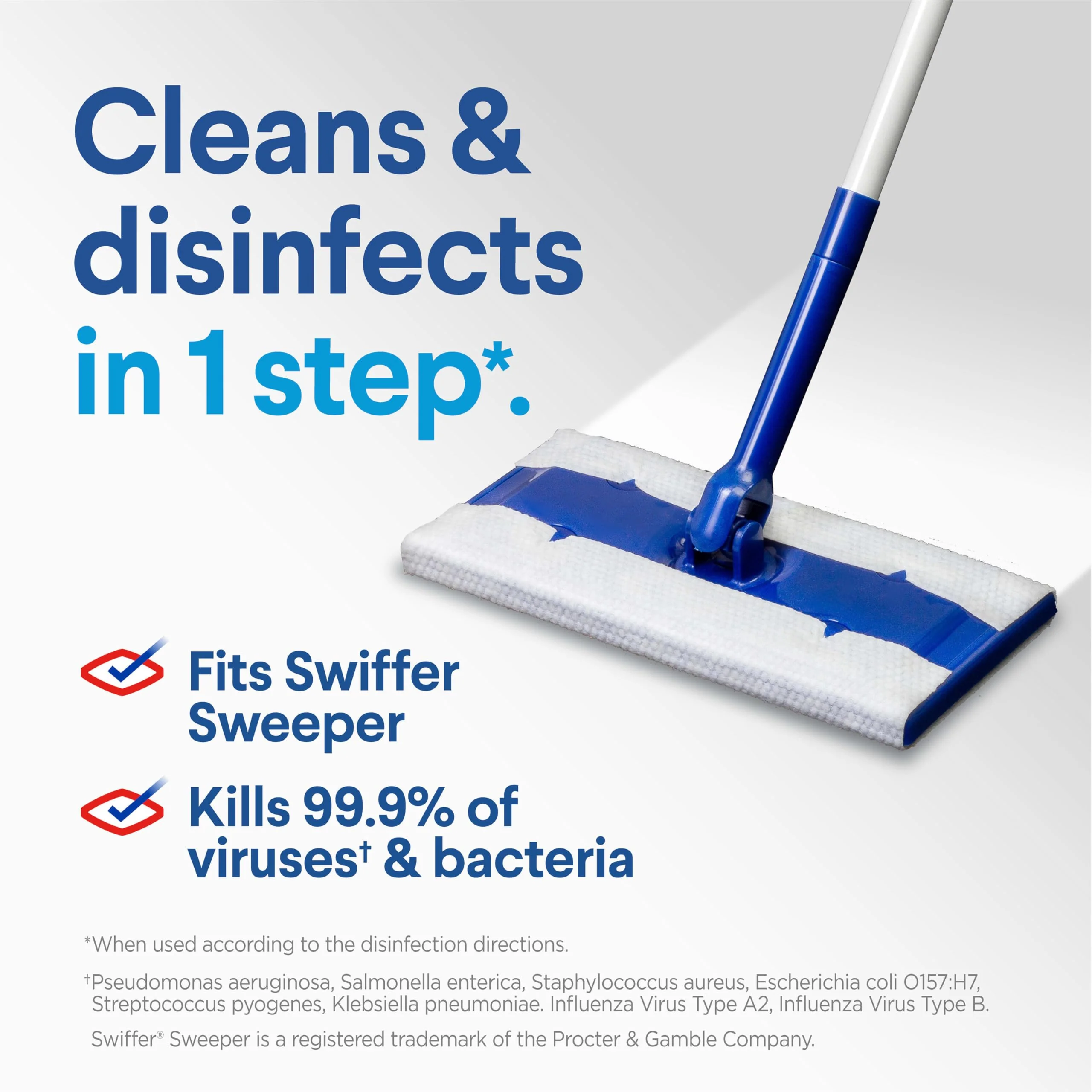 Clorox Disinfecting Wet Mop Pad, Disposable Mop Heads, Multi-Surface Floor Wipes, Rain Clean, 2 Packs, 24 Wet Refills Per Pack (Package May Vary) - Image 7