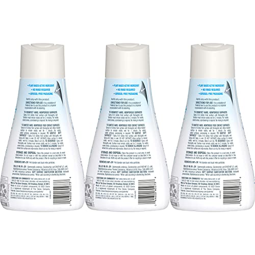 Clorox Free & Clear Disinfecting Mist Refill, Household Essentials, Fragrance Free, 14 Fluid Ounces, Pack of 3 - Image 5