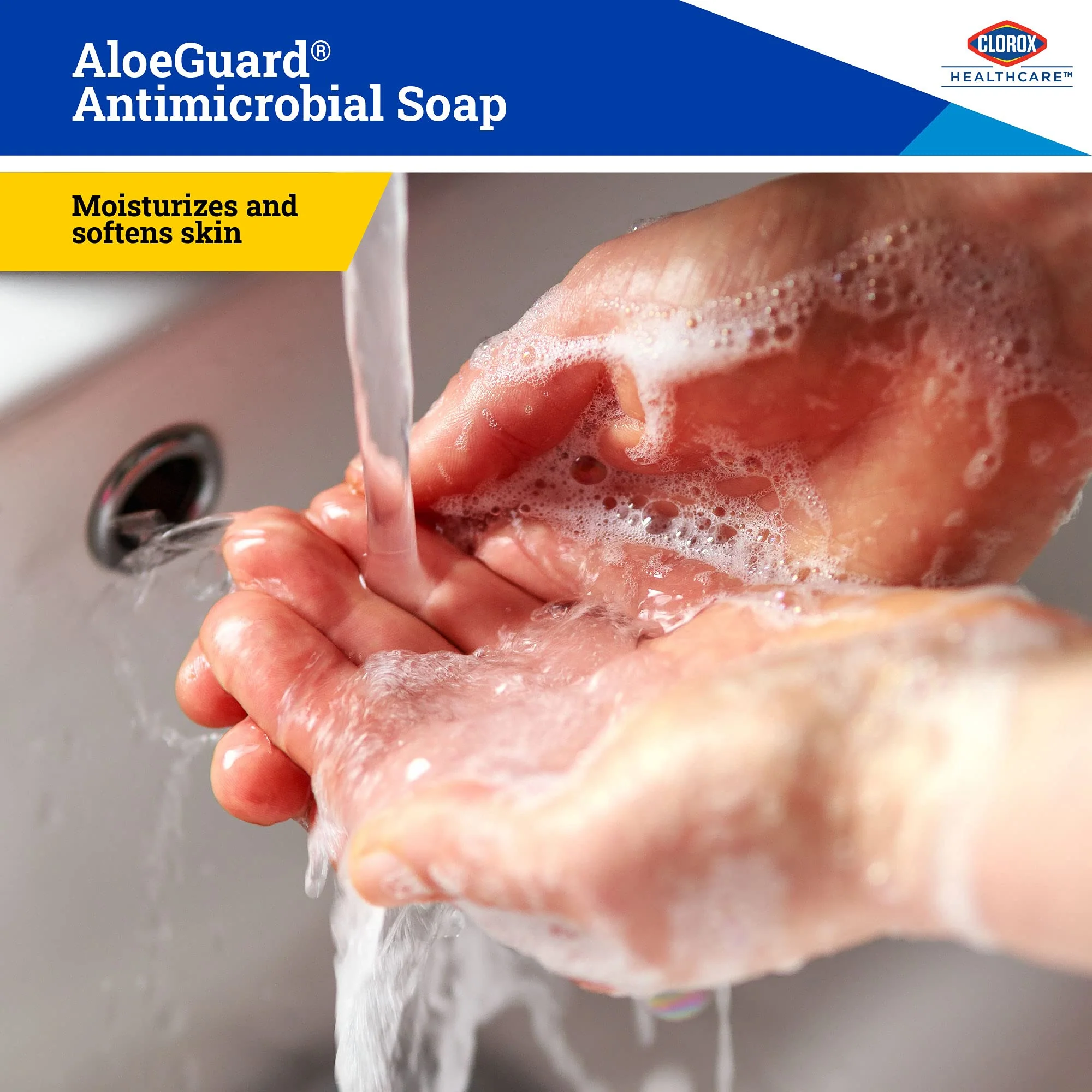 Clorox Healthcare AloeGuard Antimicrobial Liquid Hand Soap with Pump, Gentle and Moisturizing Hand Soap Bottle with Aloe Vera - Handwash for Healthcare & Everyday Use, 18 Fl Oz - Image 6