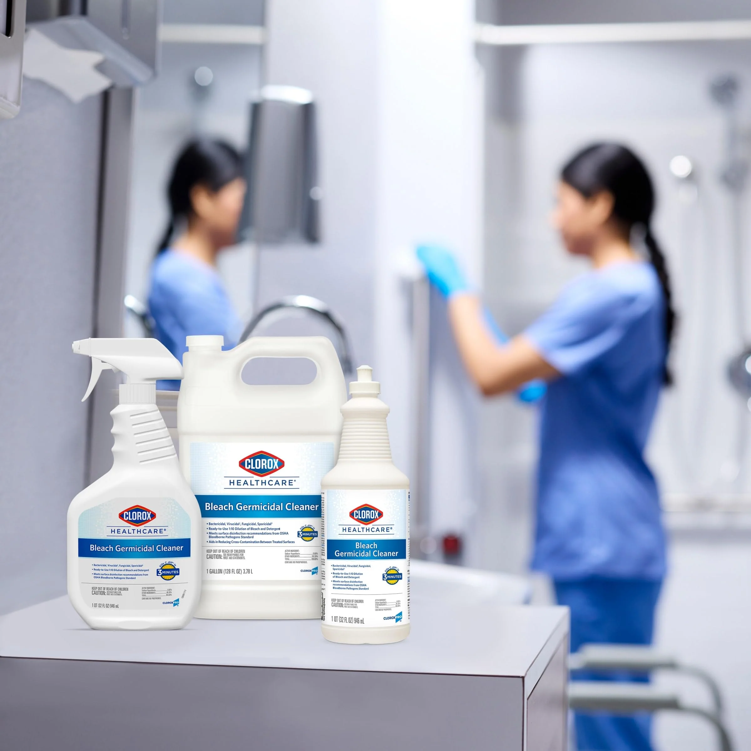 Clorox Healthcare Bleach Germicidal Cleaner Refill, 128 Fluid Ounces, Pack of 4 (Package May Vary) - Image 7