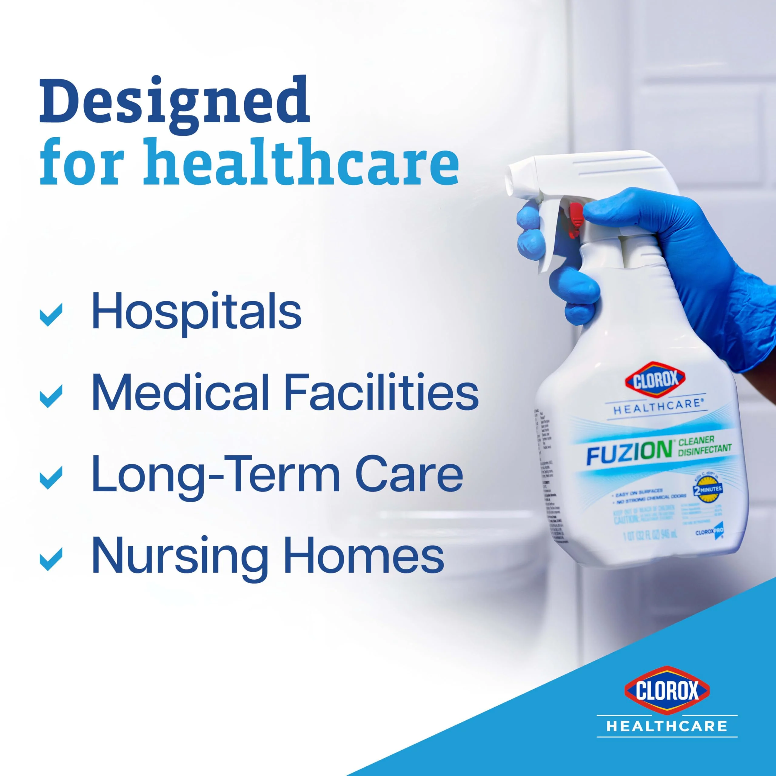 Clorox Healthcare Fuzion Cleaner Disinfectant Spray, 32 Fluid Ounces (Package May Vary) - Image 9