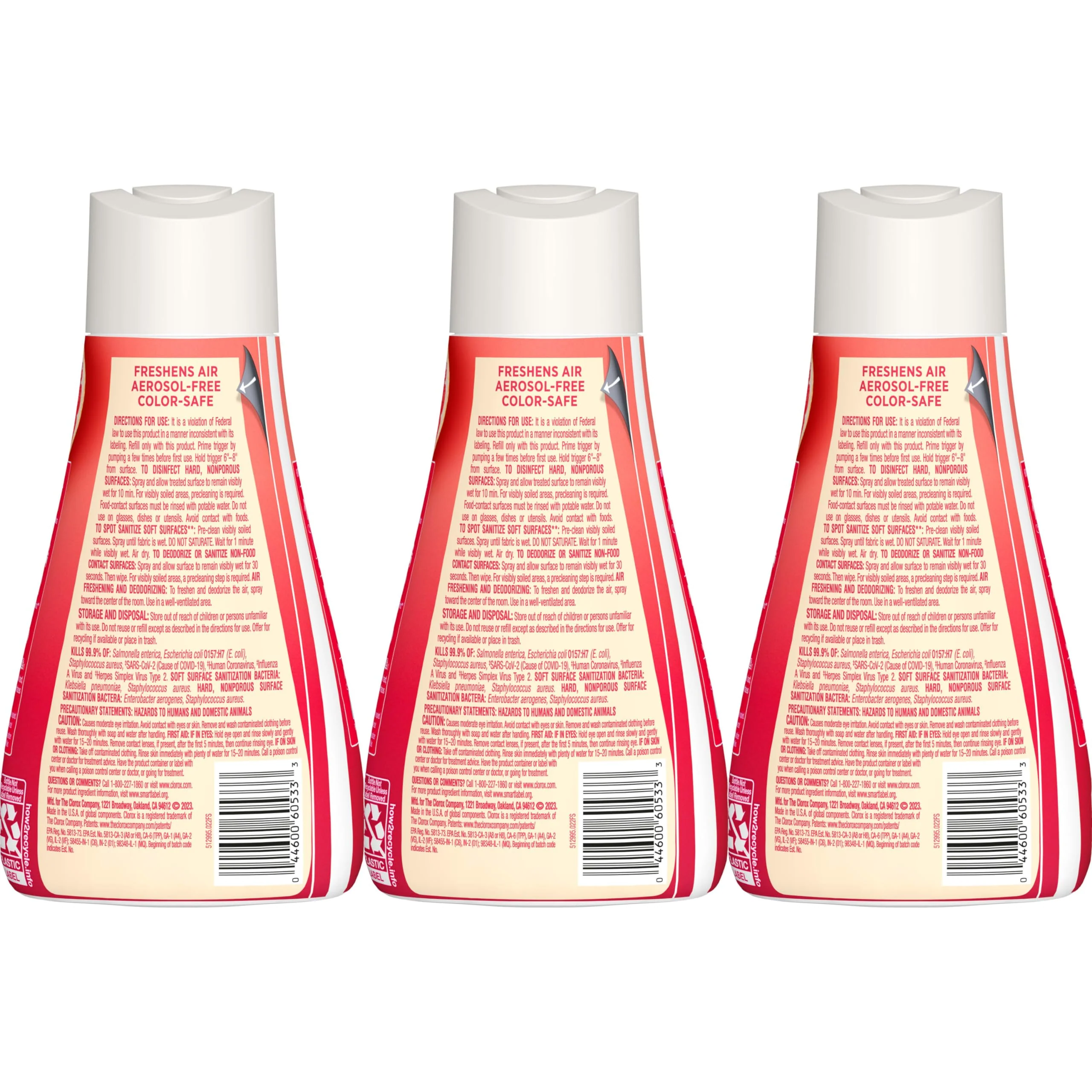 Clorox Scentiva Disinfecting Mist, Grapefruit and Orange Blossom, Refill, 16 Fl Oz Each, Pack of 3 - Image 2