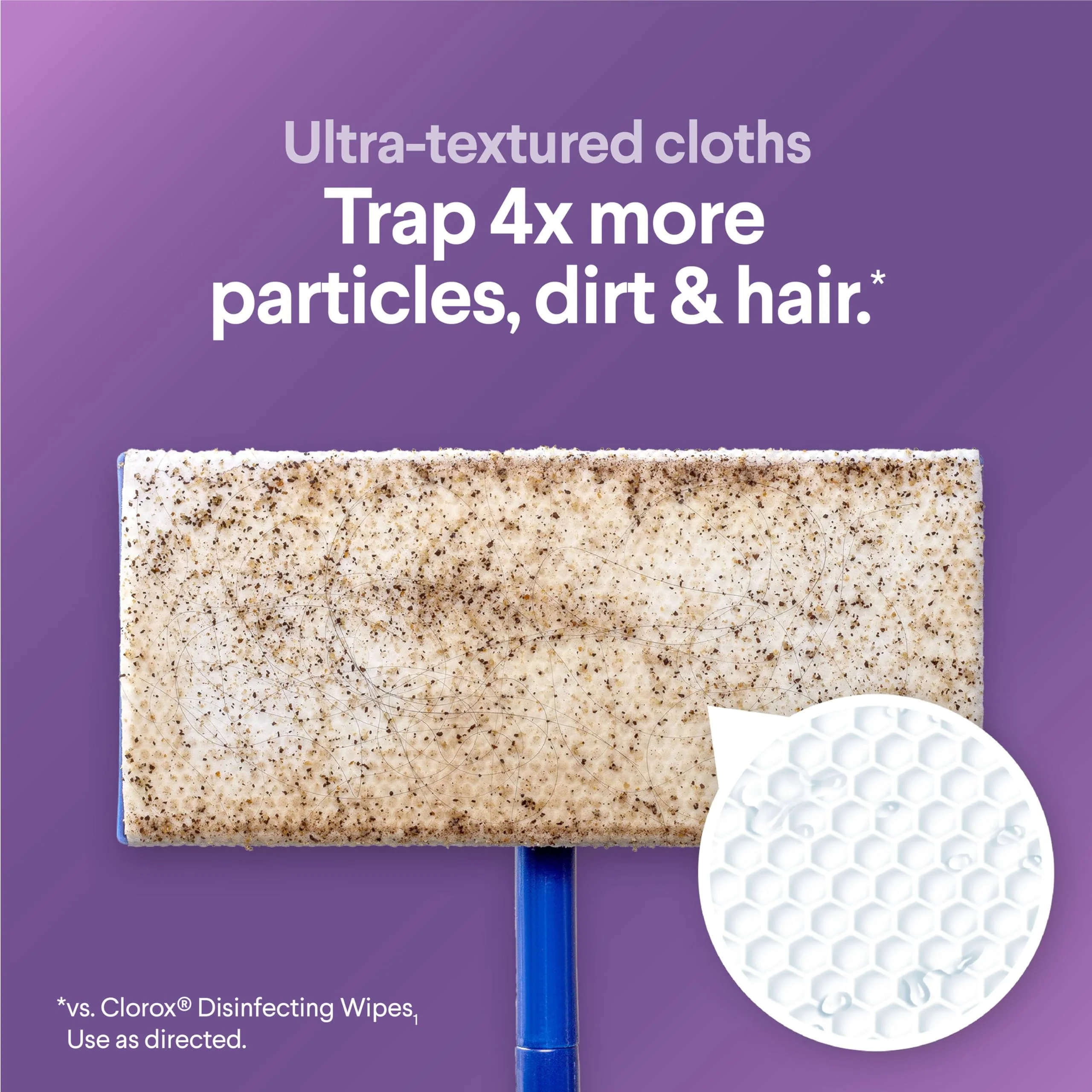 Clorox Scentiva Disinfecting Wet Mop Pad, Disposable Heads, Multi-Surface Floor Wipes, Lavender and Jasmine, 2 Packs, 24 Refills Per Pack (Package May Vary) - Image 6