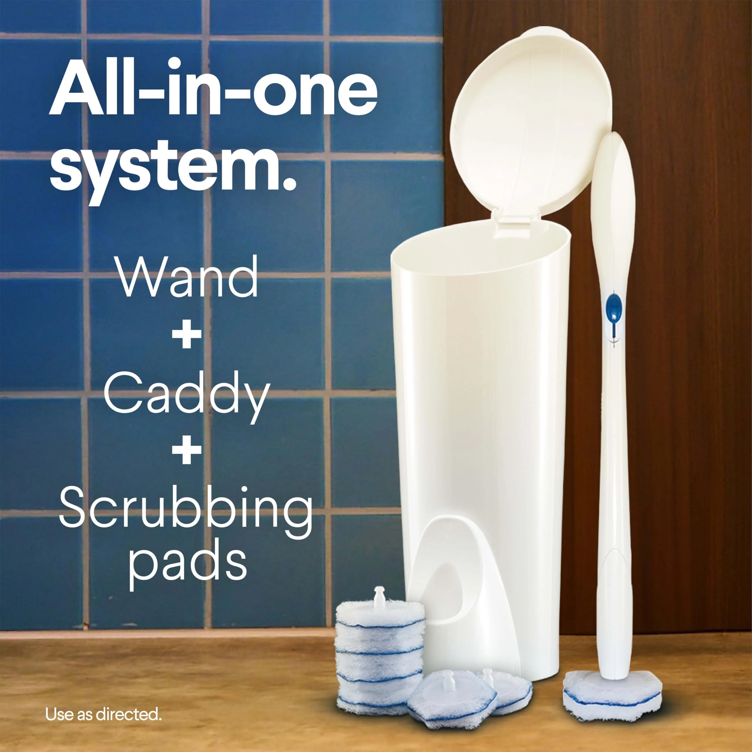 Clorox ToiletWand Disposable Toilet Cleaning System, Spring Cleaning Essential, ToiletWand, Storage Caddy, and 16 Disinfecting ToiletWand Scrubbing Pad Refills - Image 9