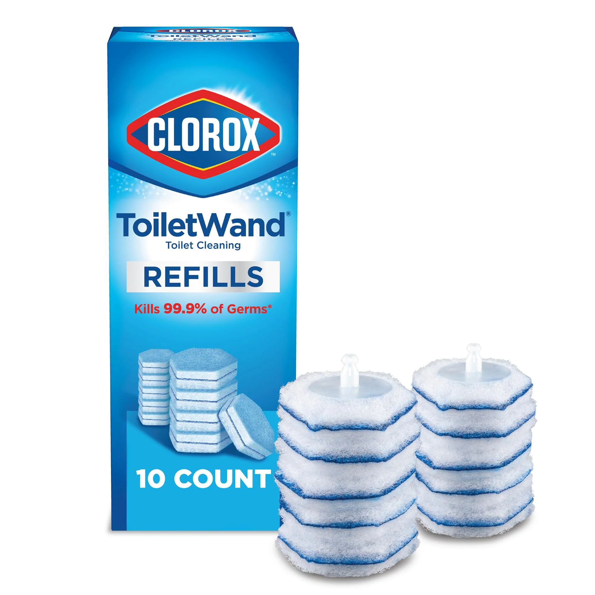 Clorox ToiletWand Toilet Cleaner Refills, Toilet brush, Original, 10 Count