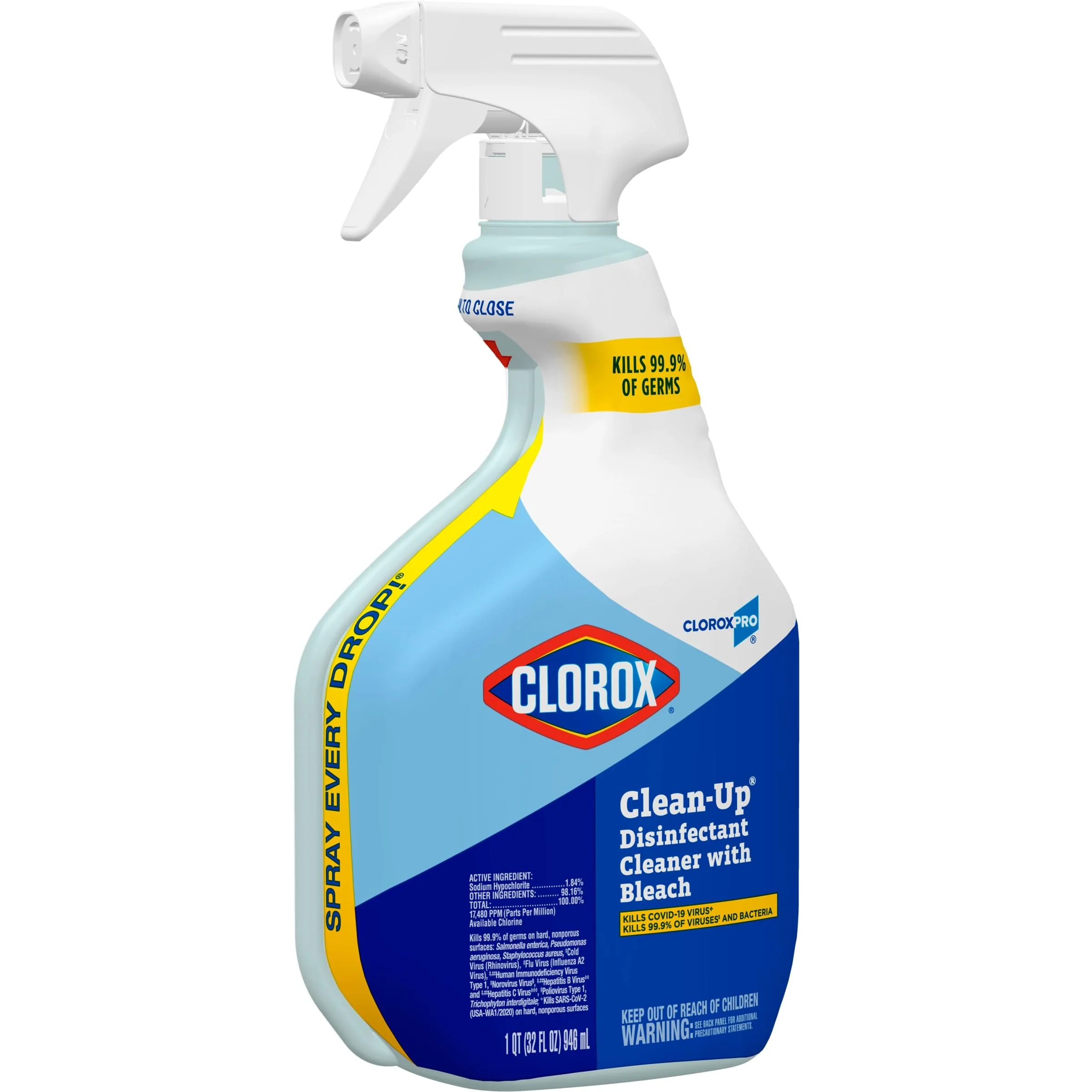 CloroxPro Clorox Clean-Up Disinfectant Cleaner with Bleach Spray, 32 Ounces Each (Pack of 9) (35417) - Image 4