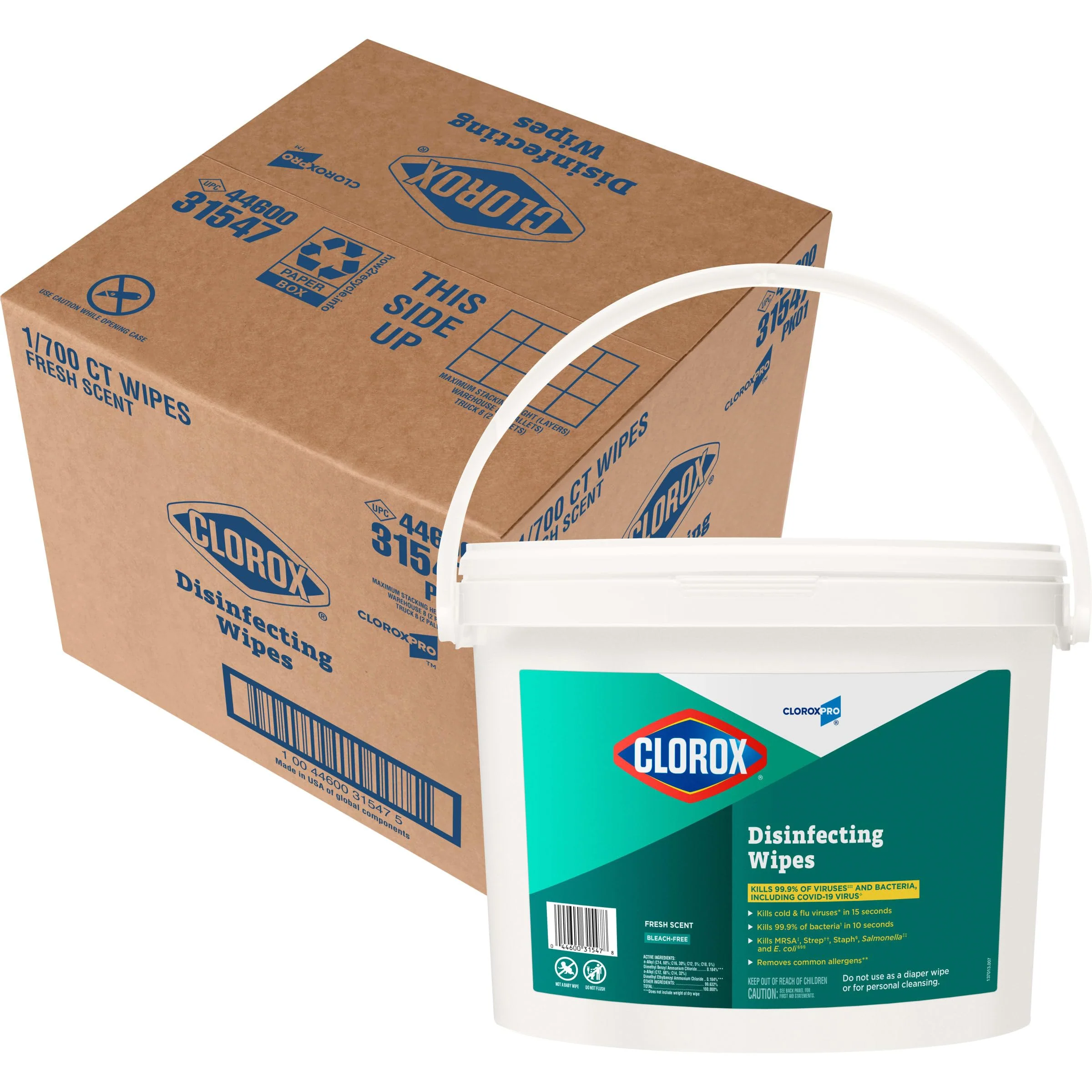 CloroxPro Clorox Disinfecting Wipes, Fresh Scent, 700 Count - Image 2