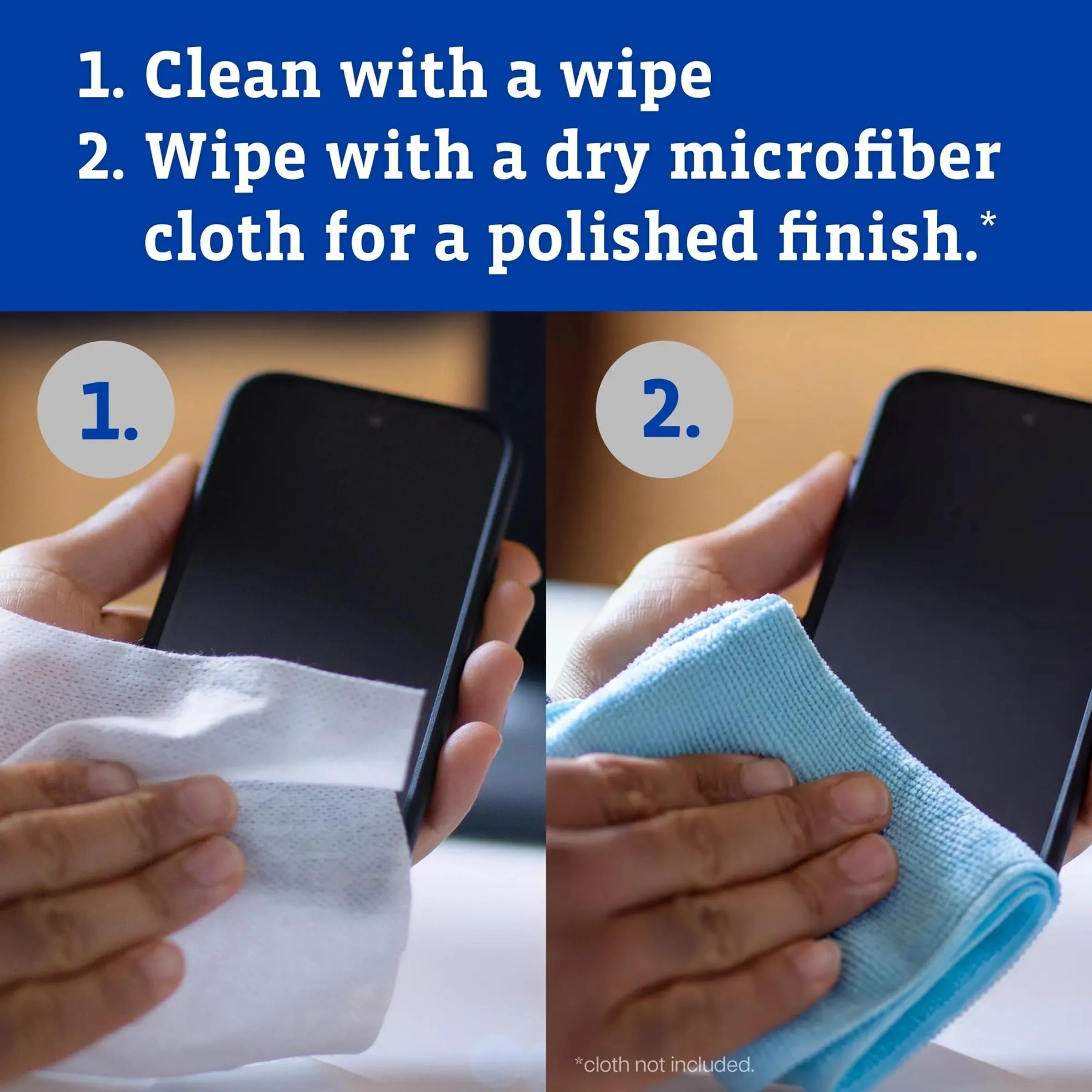 CloroxPro Clorox Screen+ Sanitizing Wipes, Bleach Free Cleaning Wipes, Citrus Blend Scent, 75 Count, Pack of 6 - Image 8