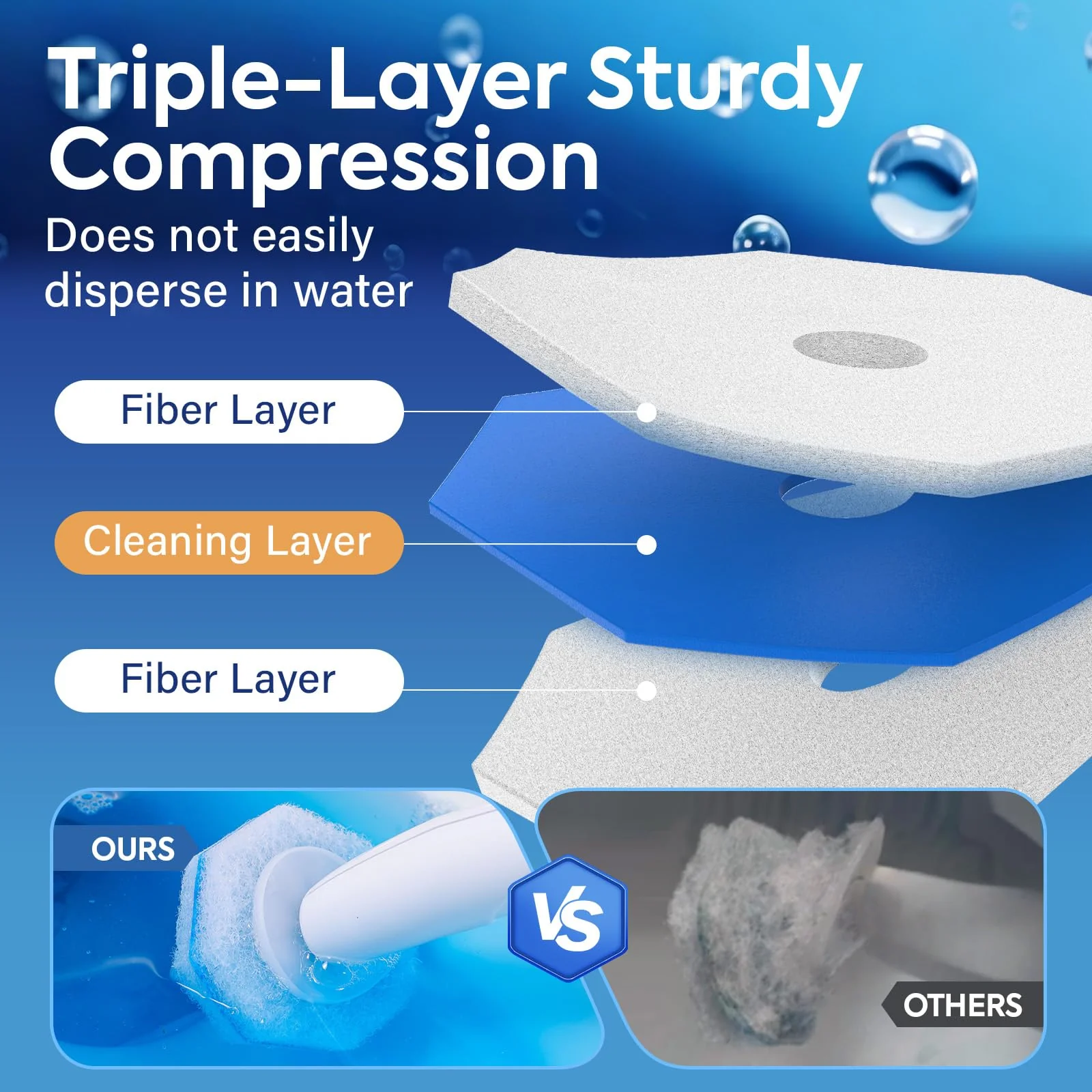 Clorytom 50 Count Toilet Wand Refills for Clorox, Premium Toilet Cleaner Refill Pads, Replacement Brush Heads Compatible With Most Toilet Wand Refill System, No Falling Apart, Fresh Fragrance - Image 5