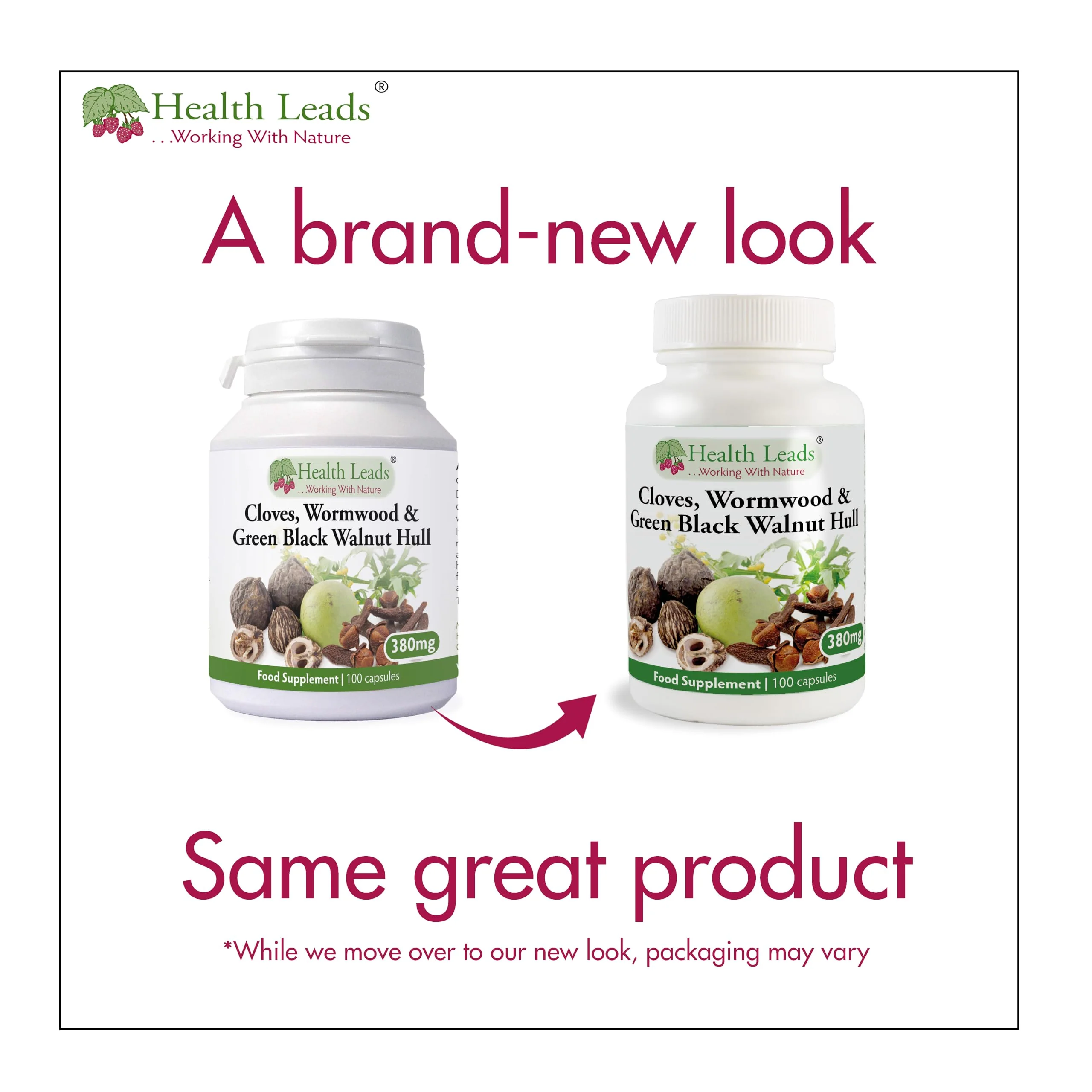 Cloves, Wormwood & Green Black Walnut Hull 380mg x 100 Capsules - Image 3