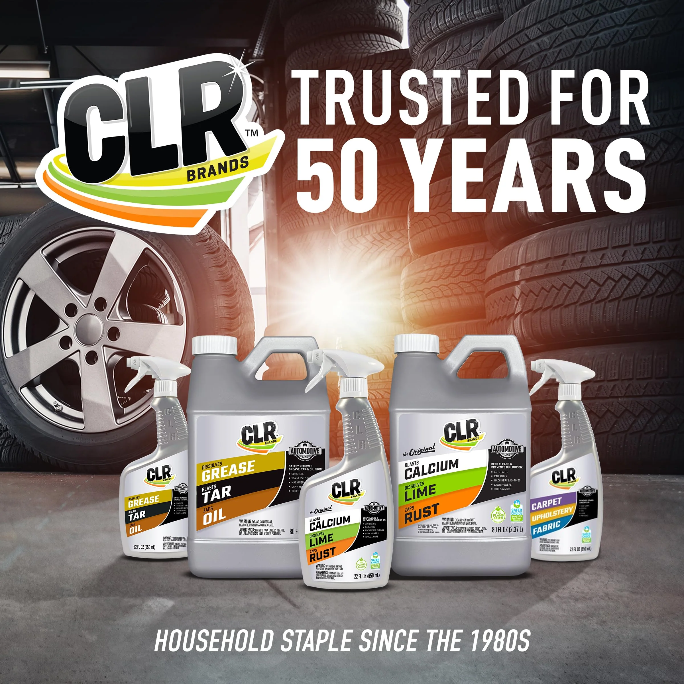 CLR Brands® Automotive Calcium, Lime & Rust Remover, Cleaner for Multiple Surfaces, EPA Safer Choice Certified, Ammonia, Phosphate and Bleach Free Cleaner, 80 Oz - Image 2