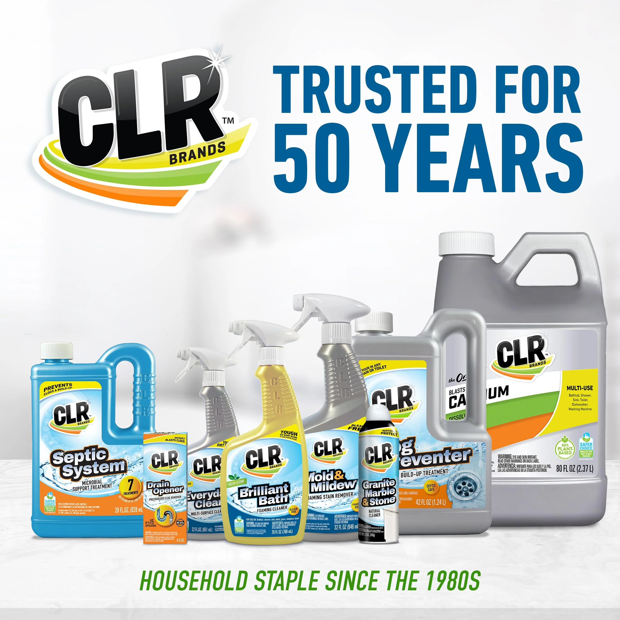 CLR Brands® Lime & Rust Remover, Blasts Calcium, Dissolves Lime, Zaps Stubborn Rust Stains and Hard Water, 22 Ounce Spray Bottle (Pack of 1) - Image 8