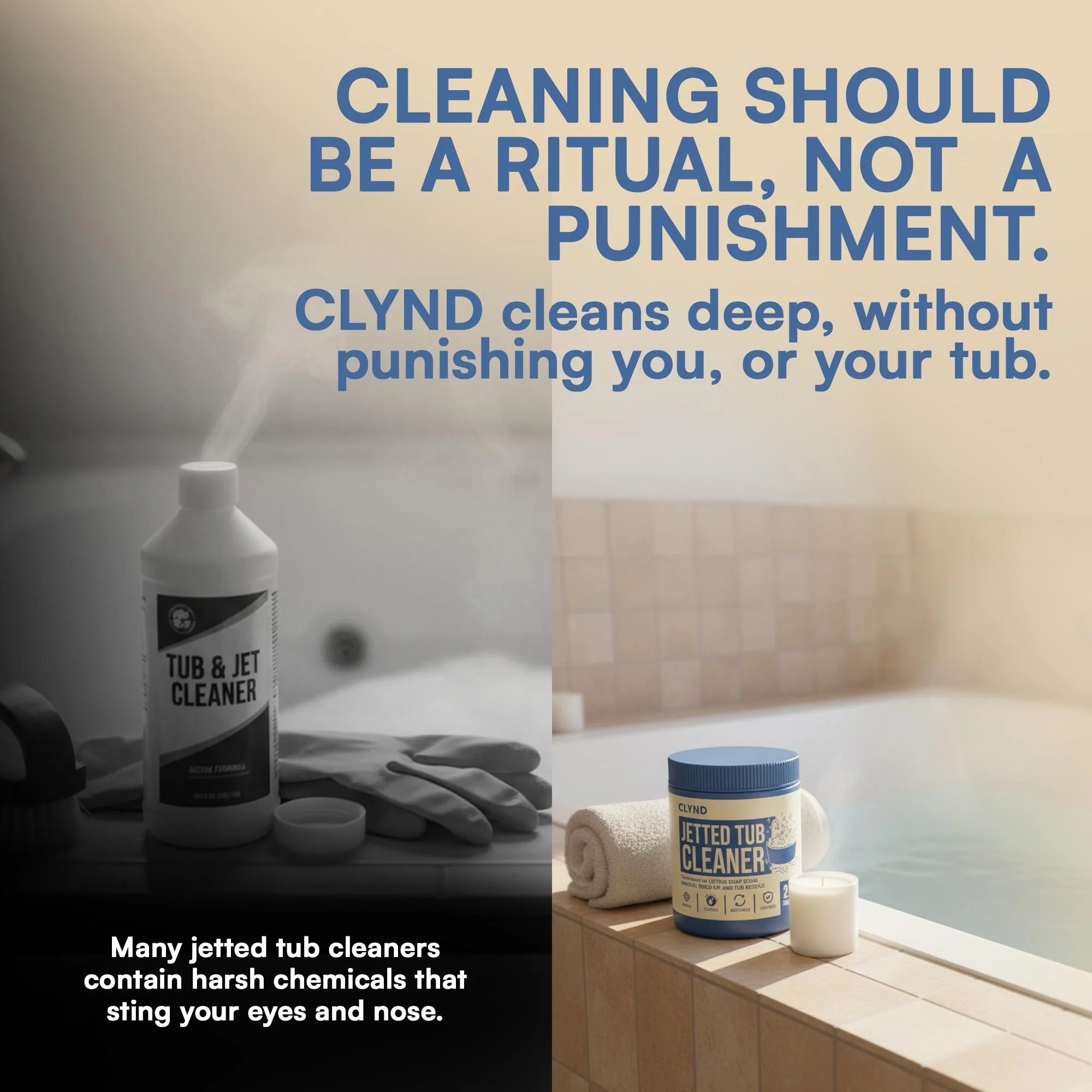 CLYND Jetted Tub Cleaner for the Jets and the Tubes 24 Tablets Hot Tub Cleaner for Jet Bathtub Heavy Duty - No Harsh Chemicals and Septic Safe - Compatible with Whirlpool, Spa, Jetted Bath - Image 9