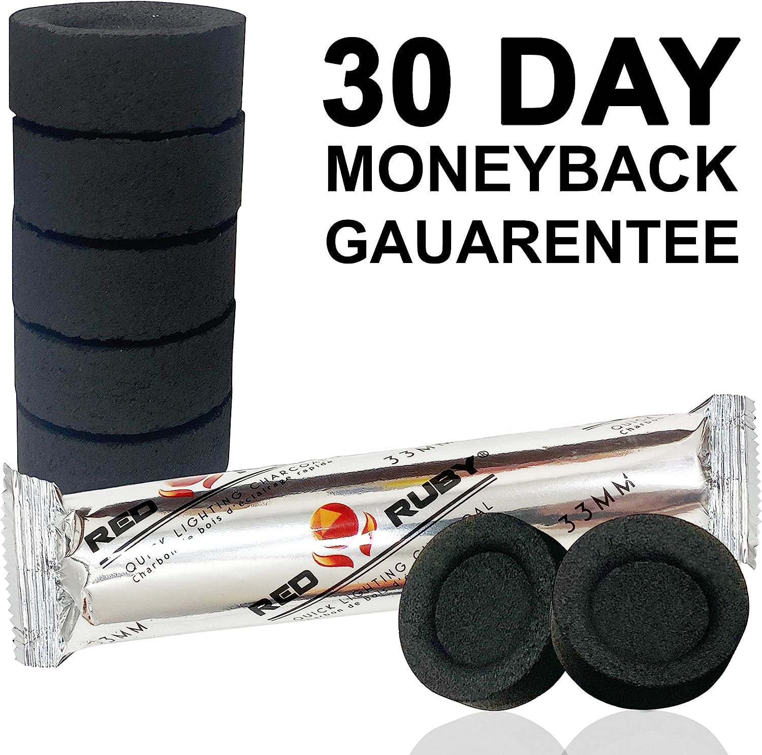 Coal Disks for Incense - Pack of 200 Coal Briquettes - 20 Rolls of 10 Tablets - Quicklighting - Slow Burning - Image 3