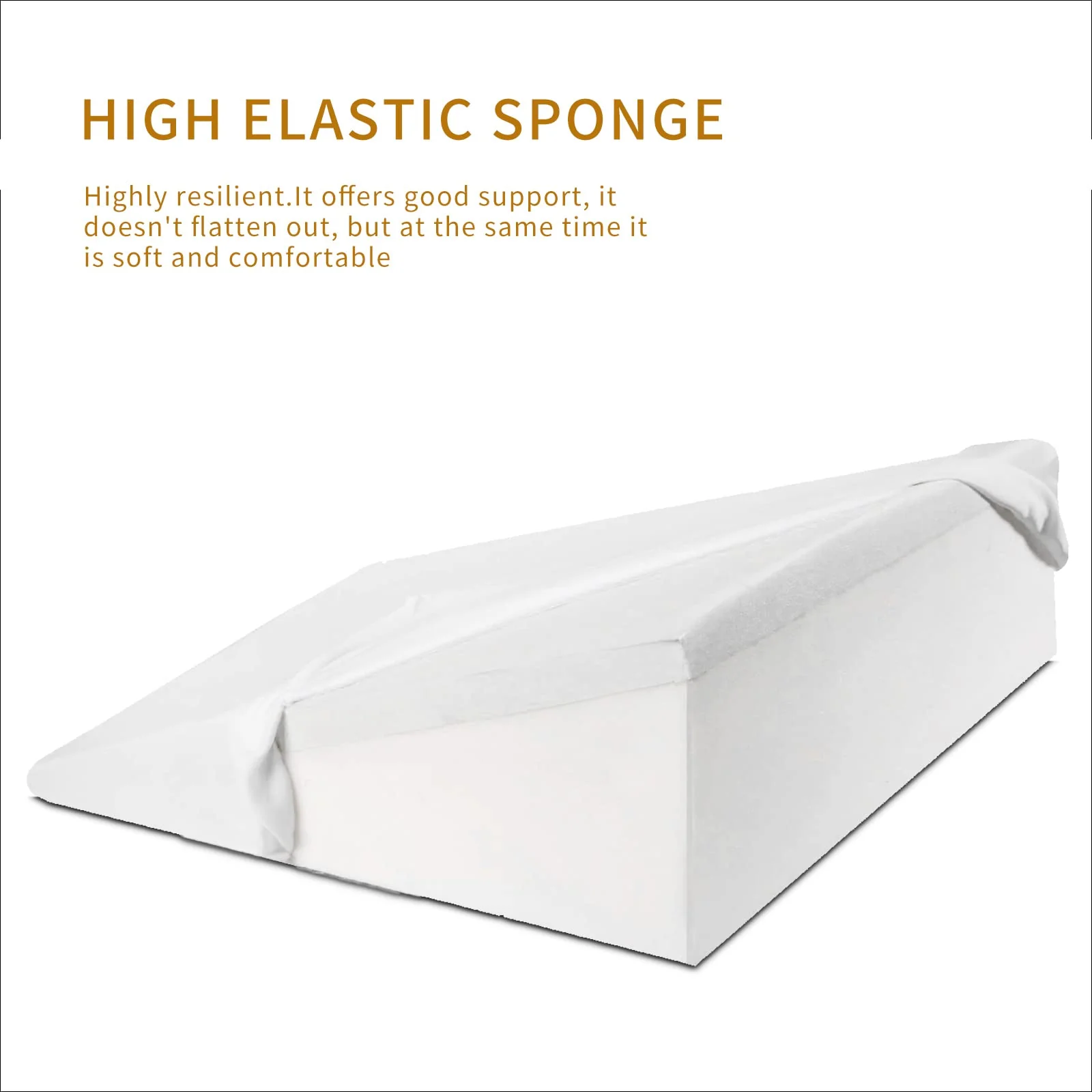 Cobplns Large Adults Pillow Wedge For Acid Reflux,Triangle Foam Wedge Body Support Incline Cushion To Elevate Upper Body,Acid Reflux Wedge Pillow For Sleeping,5" High, 26" Wide,White - Image 3