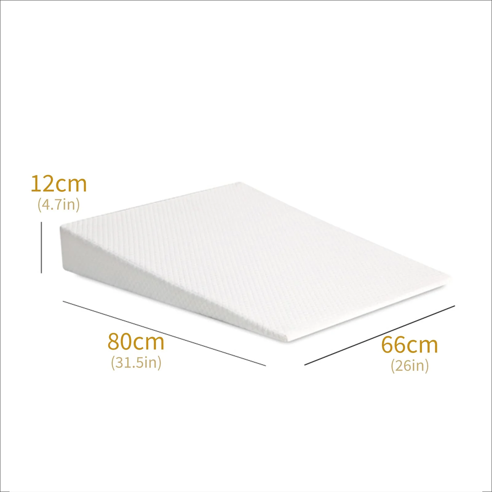 Cobplns Large Adults Pillow Wedge For Acid Reflux,Triangle Foam Wedge Body Support Incline Cushion To Elevate Upper Body,Acid Reflux Wedge Pillow For Sleeping,5" High, 26" Wide,White - Image 6