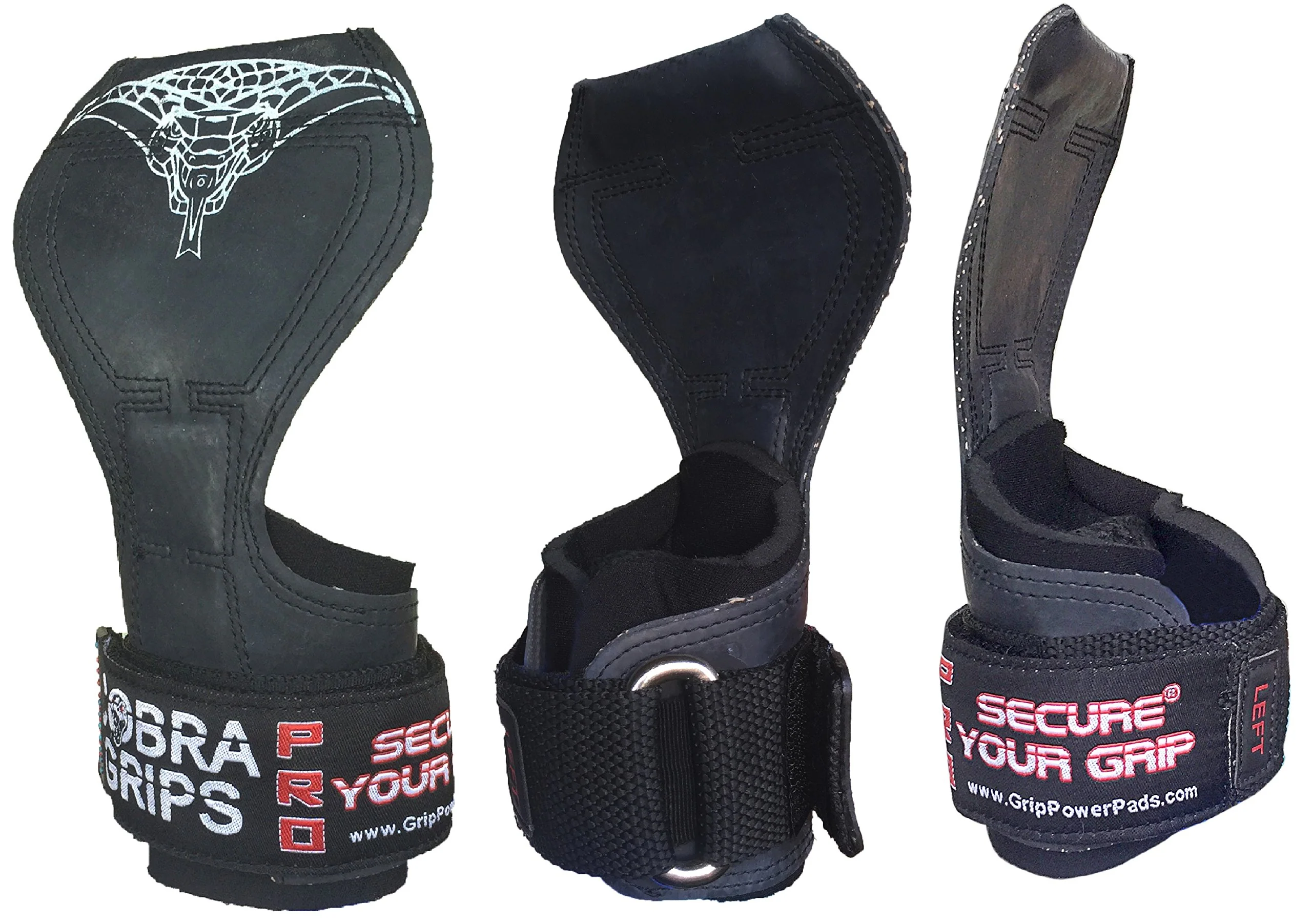 Cobra Grips PRO Weight Lifting Gloves, Heavy Duty Straps, Alternative to Power Lifting Hooks, for Deadlifts with Built in Adjustable Neoprene Padded Wrist Wrap Support - Image 6