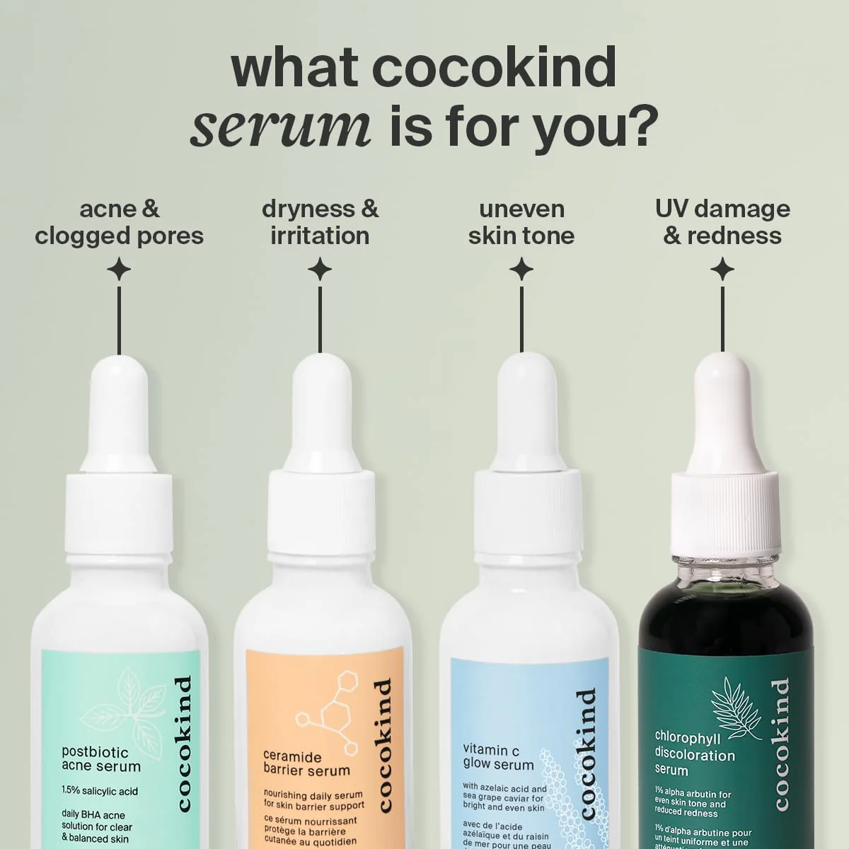 Cocokind Chlorophyll Discoloration Serum, Sensitive Skin Friendly Spot Fading Serum to Target Spots, Uneven Tone, and Redness, 1 fl oz - Image 4