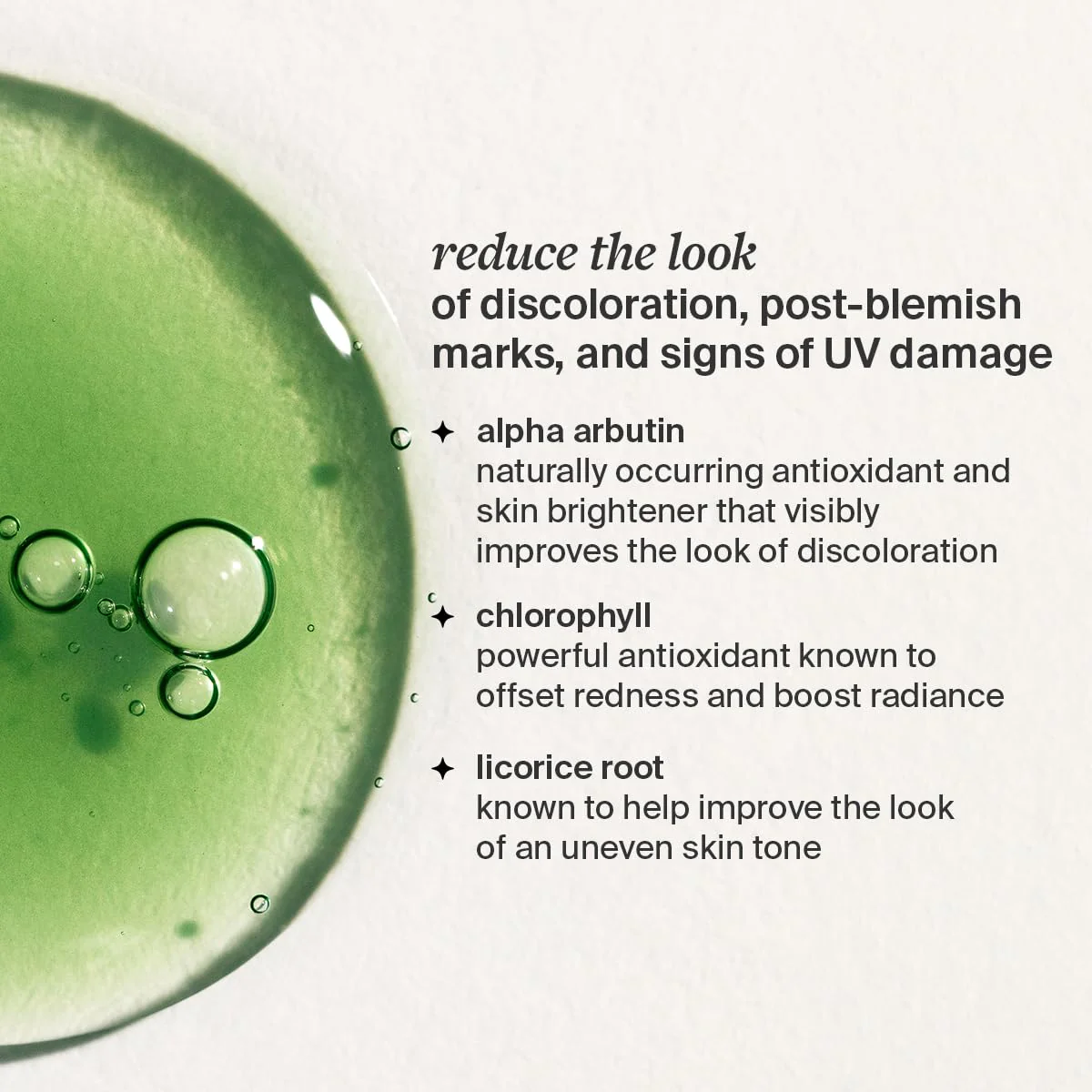 Cocokind Chlorophyll Discoloration Serum, Sensitive Skin Friendly Spot Fading Serum to Target Spots, Uneven Tone, and Redness, 1 fl oz - Image 6