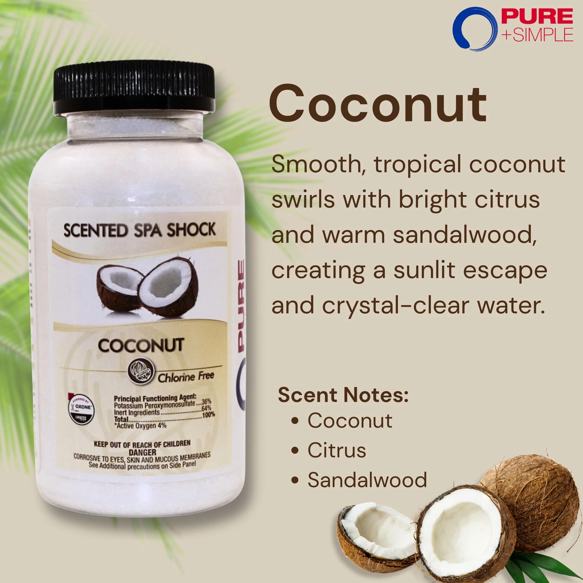 Coconut Aromatherapy Spa Shock for Hot Tubs & Spas | Non-Chlorine Oxidizing Hot Tub Shock Treatment | Compatible with Bromine Tablets & Chlorine | Neutralizes Odors & Clarifies Water (2 lbs) - Image 7