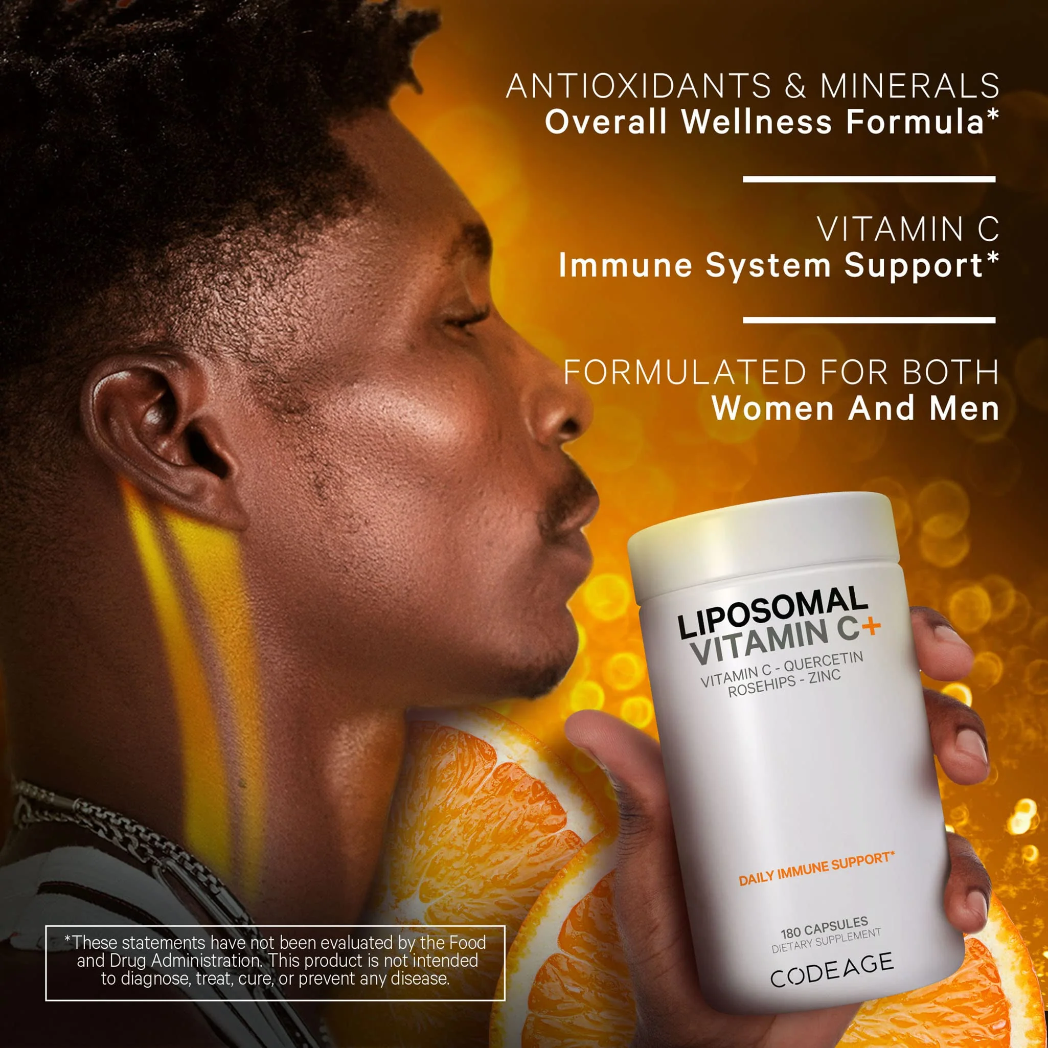 Codeage Liposomal Vitamin C 1500mg with Zinc, Elderberry, Citrus Bioflavonoids Grapefruit, Lemon, Orange Powder, Quercetin & Rose Hips Fruit – Vegan Supplement - Non-GMO, Vegan Pills - 2 Pack - Image 3