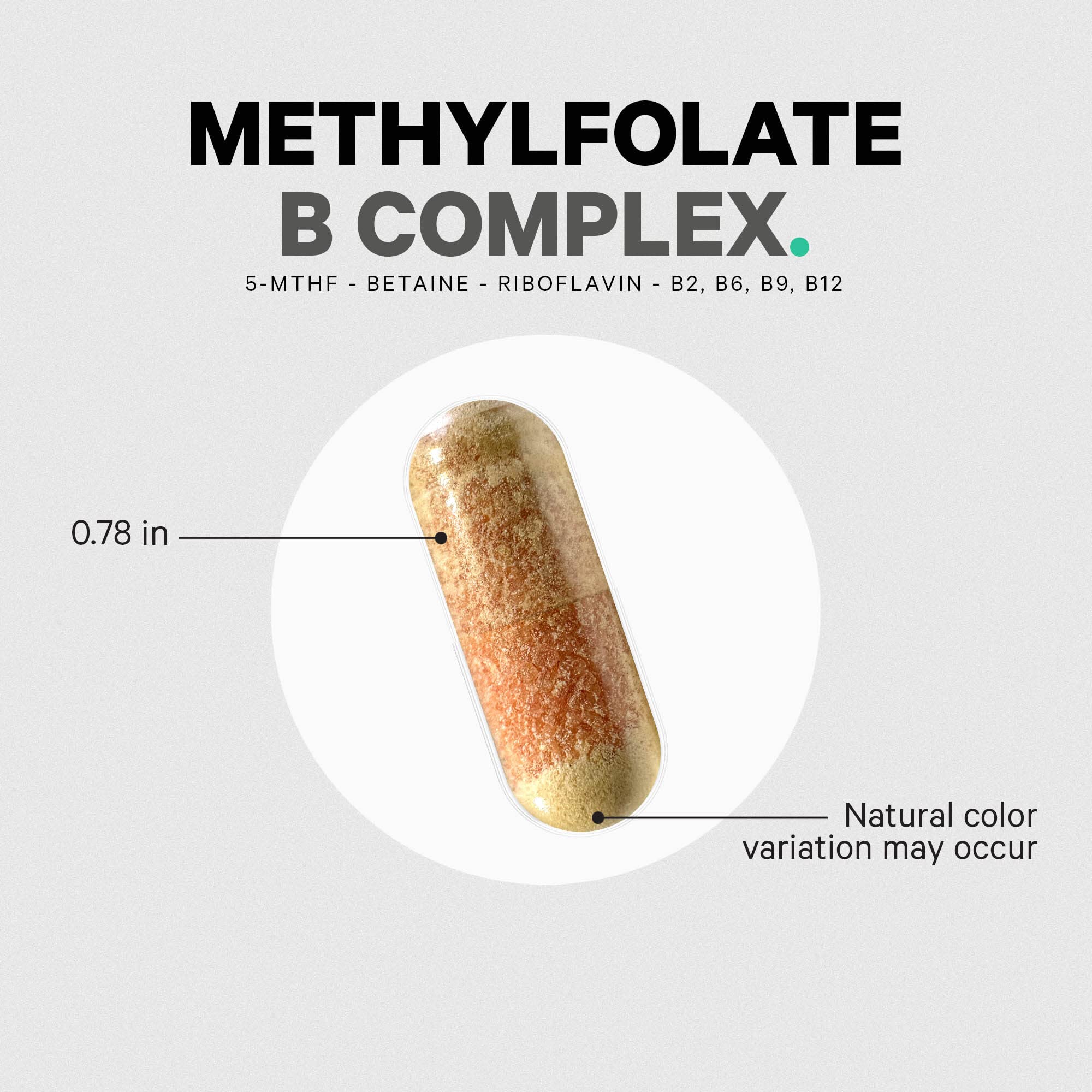 Codeage Methylfolate B Complex Supplements - 5 MTHF, Methylcobalamin 1000mcg Methylated Vitamin B12, Riboflavin, Betaine, Vitamins B6, Methylation Cycle MTHFR - 2 Months - 120 Capsules - Image 3