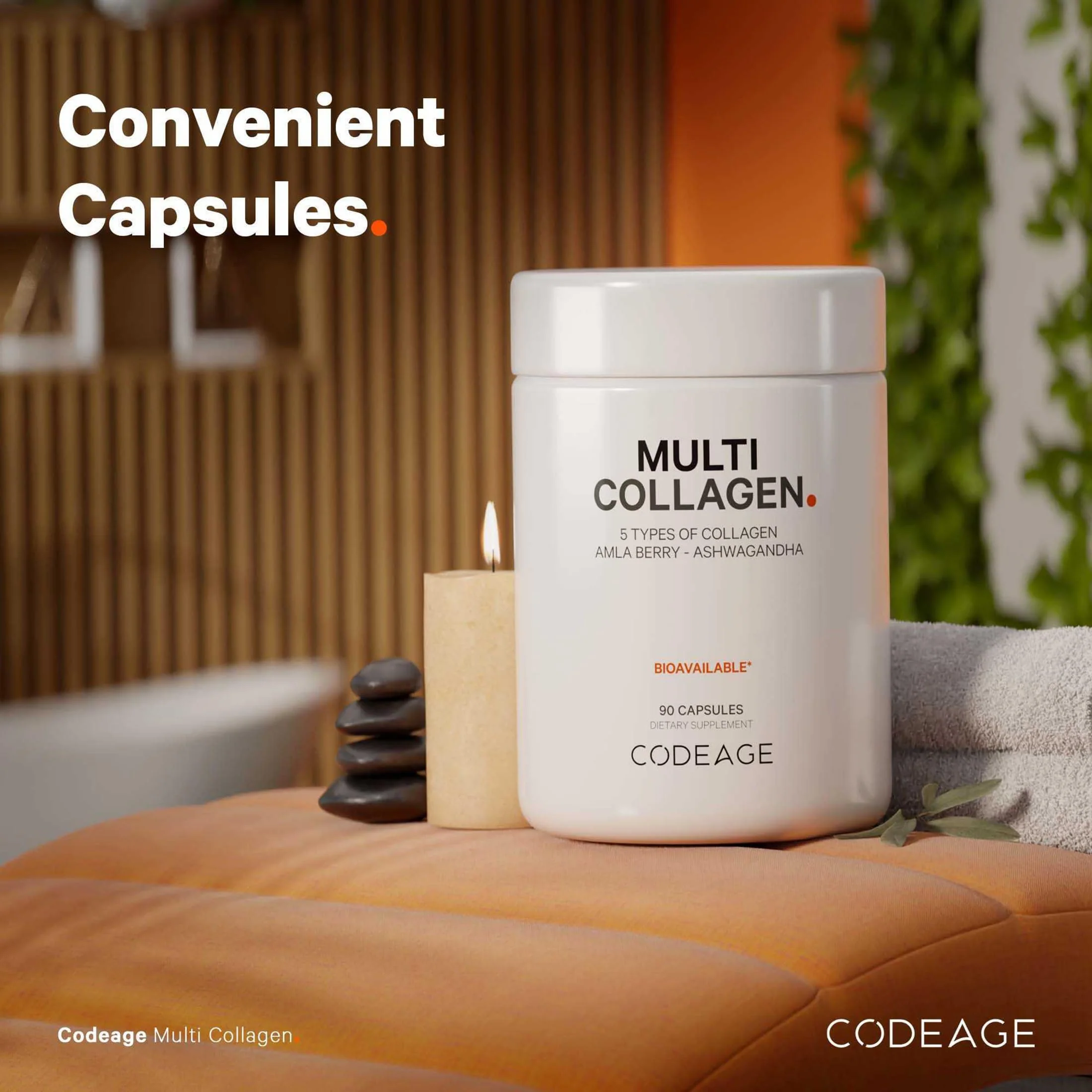 Codeage Multi Collagen Peptides Protein Capsules, 5 Collagen Types, Grass-Fed & Hydrolyzed Bovine Collagen Pills Supplement, Ashwagandha, Amla Berry Vitamins, Collagen Peptides - 90 Capsules - Image 4