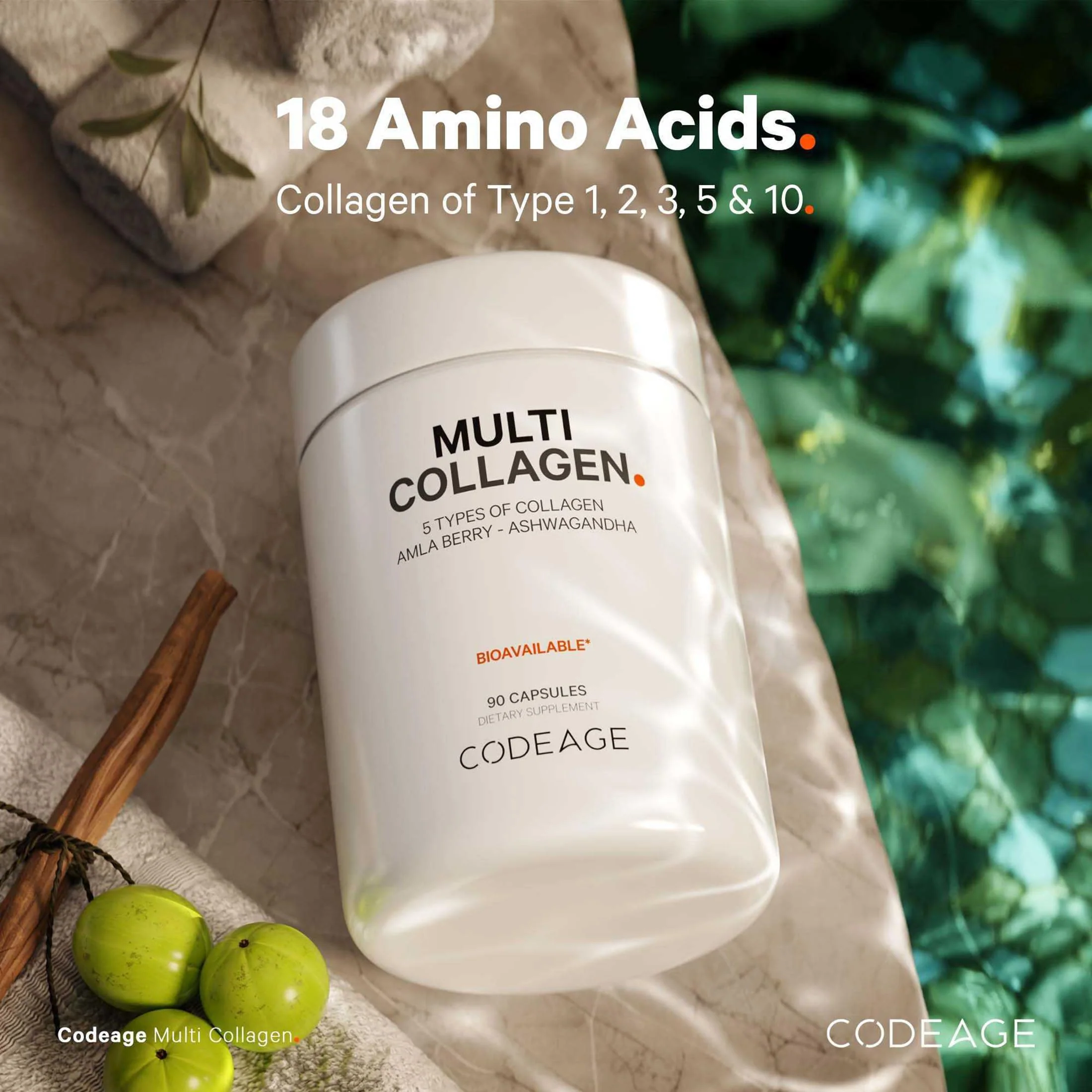 Codeage Multi Collagen Peptides Protein Capsules, 5 Collagen Types, Grass-Fed & Hydrolyzed Bovine Collagen Pills Supplement, Ashwagandha, Amla Berry Vitamins, Collagen Peptides - 90 Capsules - Image 6