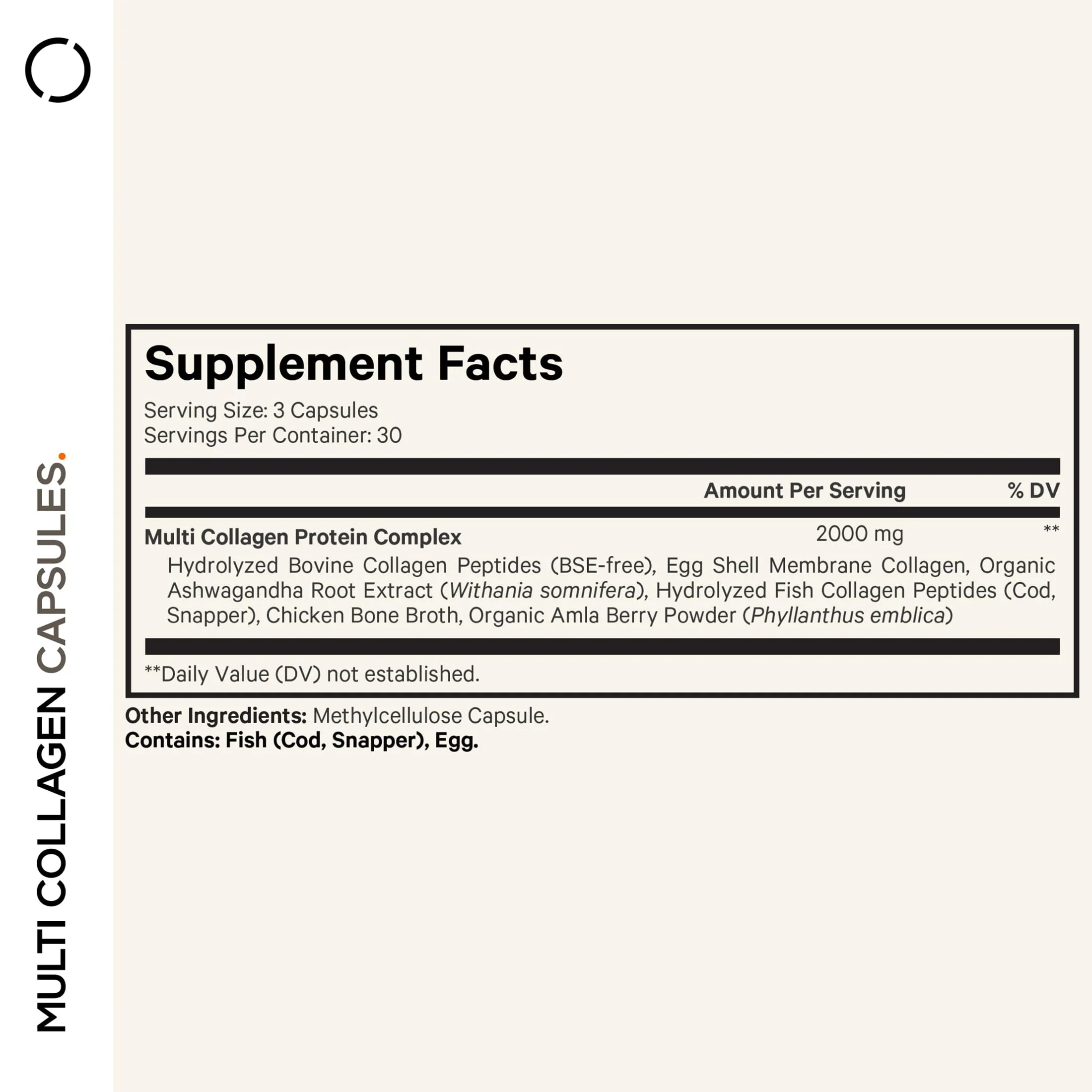 Codeage Multi Collagen Peptides Protein Capsules, 5 Collagen Types, Grass-Fed & Hydrolyzed Bovine Collagen Pills Supplement, Ashwagandha, Amla Berry Vitamins, Collagen Peptides - 90 Capsules - Image 9