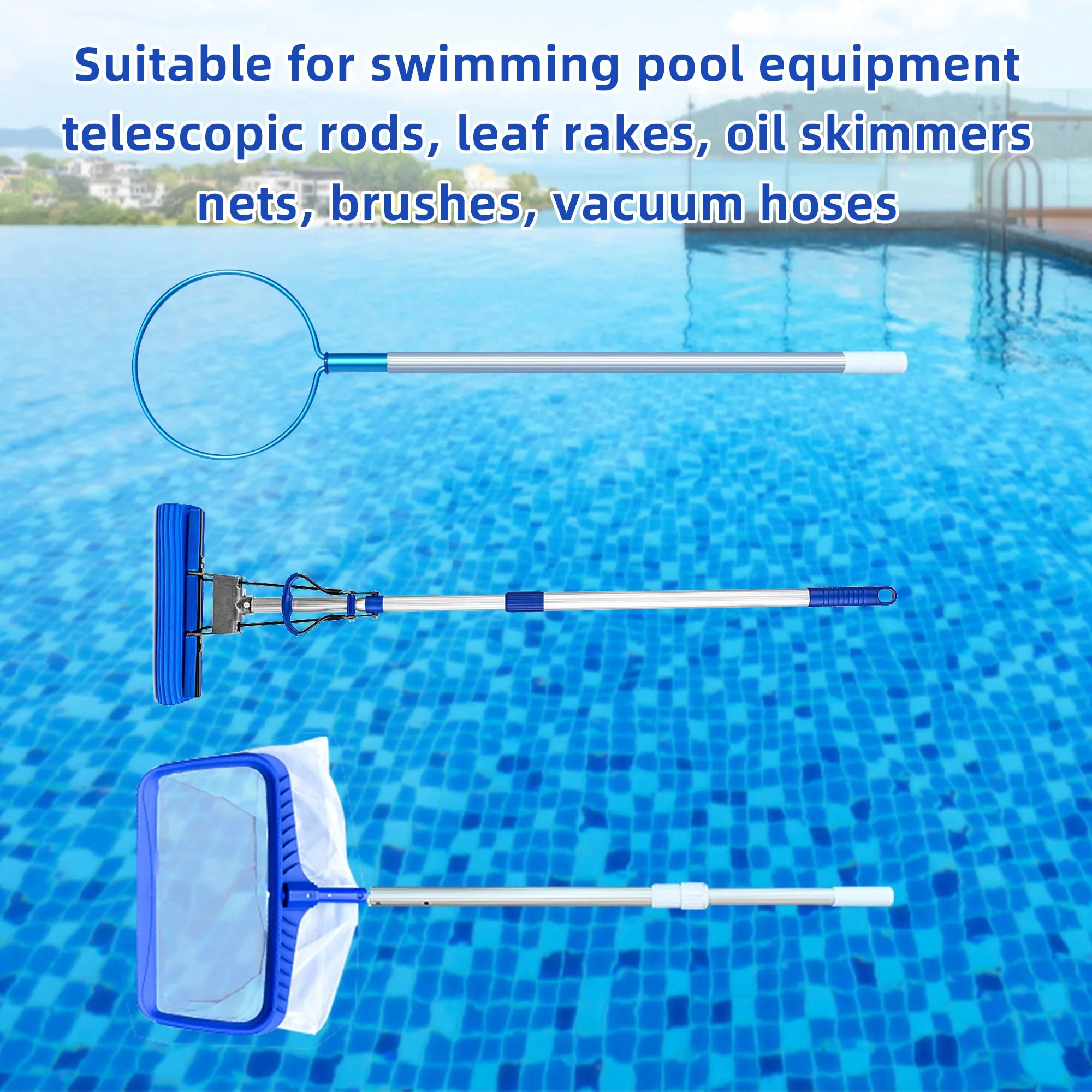 codree 2 Pcs Pool Fence Hooks for Pool Equipment- Black Heavy Duty Fence Hooks for Pool Poles- Slipe-on Fence Hanger for Pool Hose Pool Skimmer, Fit 3/4 Inch to 1-1/4 inch Railing - Image 4