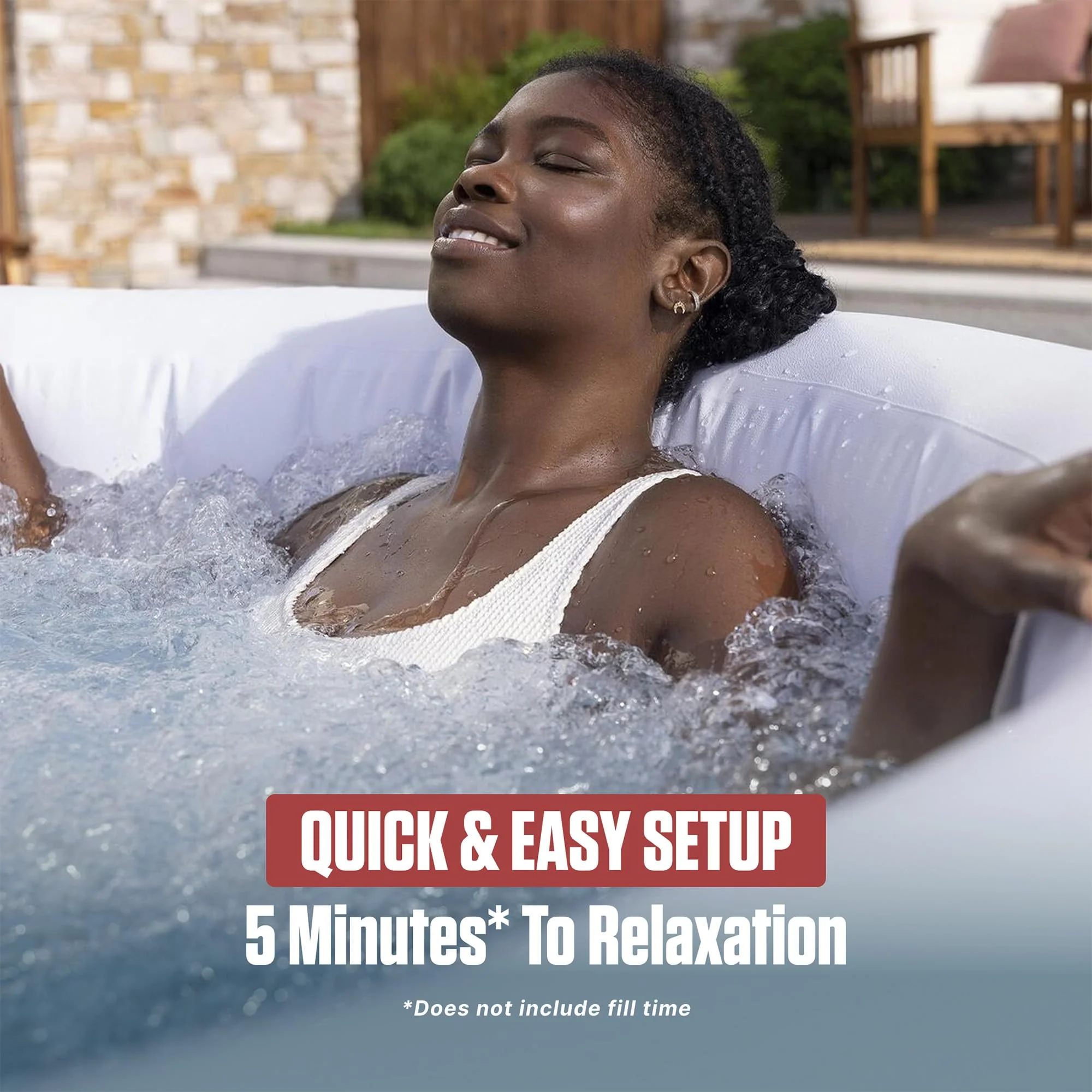 Coleman Miami 2 to 4 Person Inflatable Hot Tub, Round Energy-Efficient Portable Outdoor Spa with 120 AirJets, 71" x 26" - Image 4