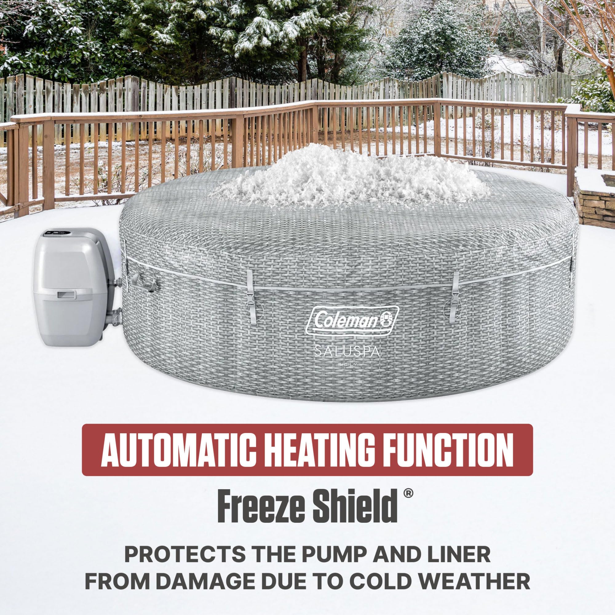 Coleman Sicily Energy-Efficient AirJet Inflatable Hot Tub 5-7 Person with App-Control - Image 4