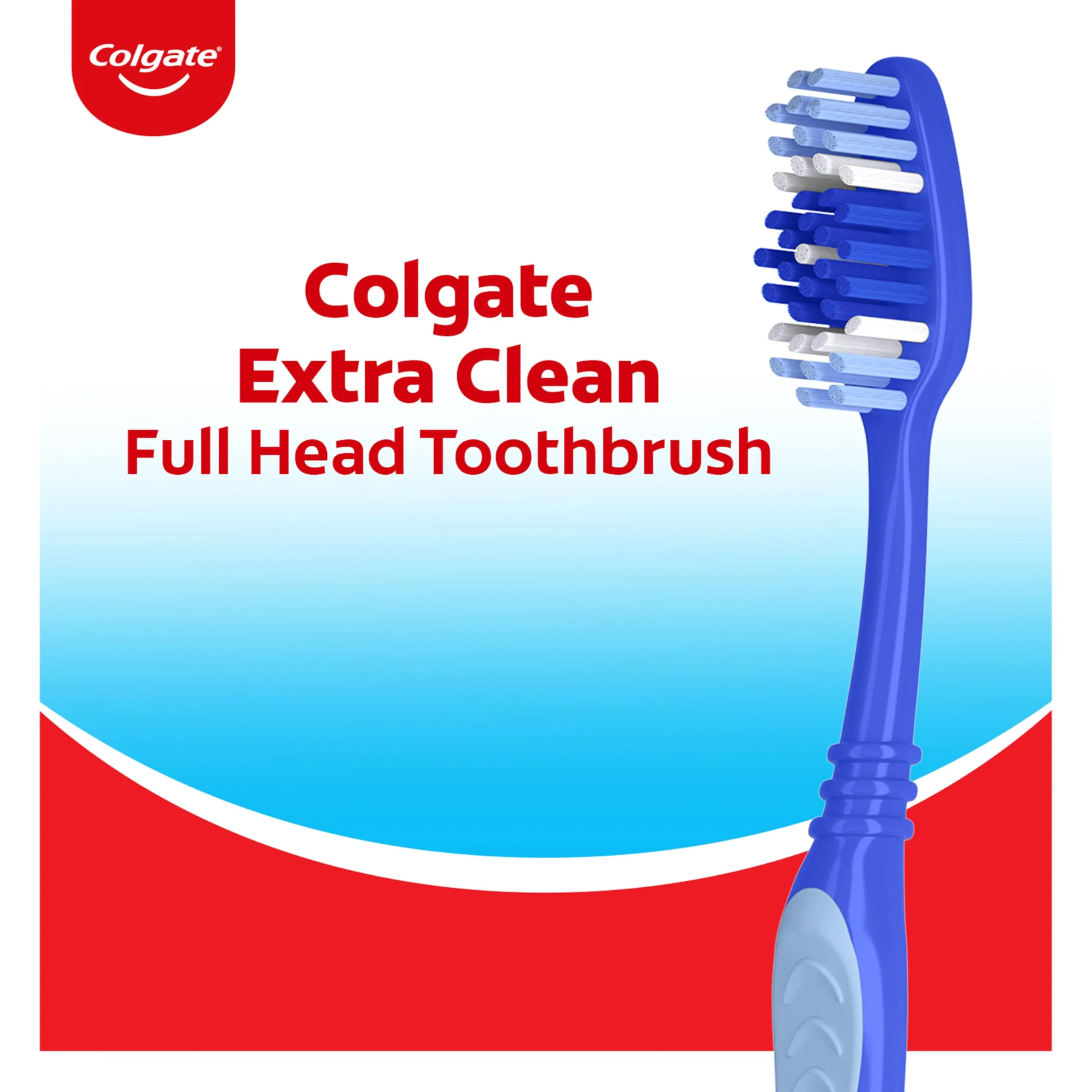 Colgate Extra Clean Toothbrush, Medium Toothbrush for Adults, 6 Pack - Image 2