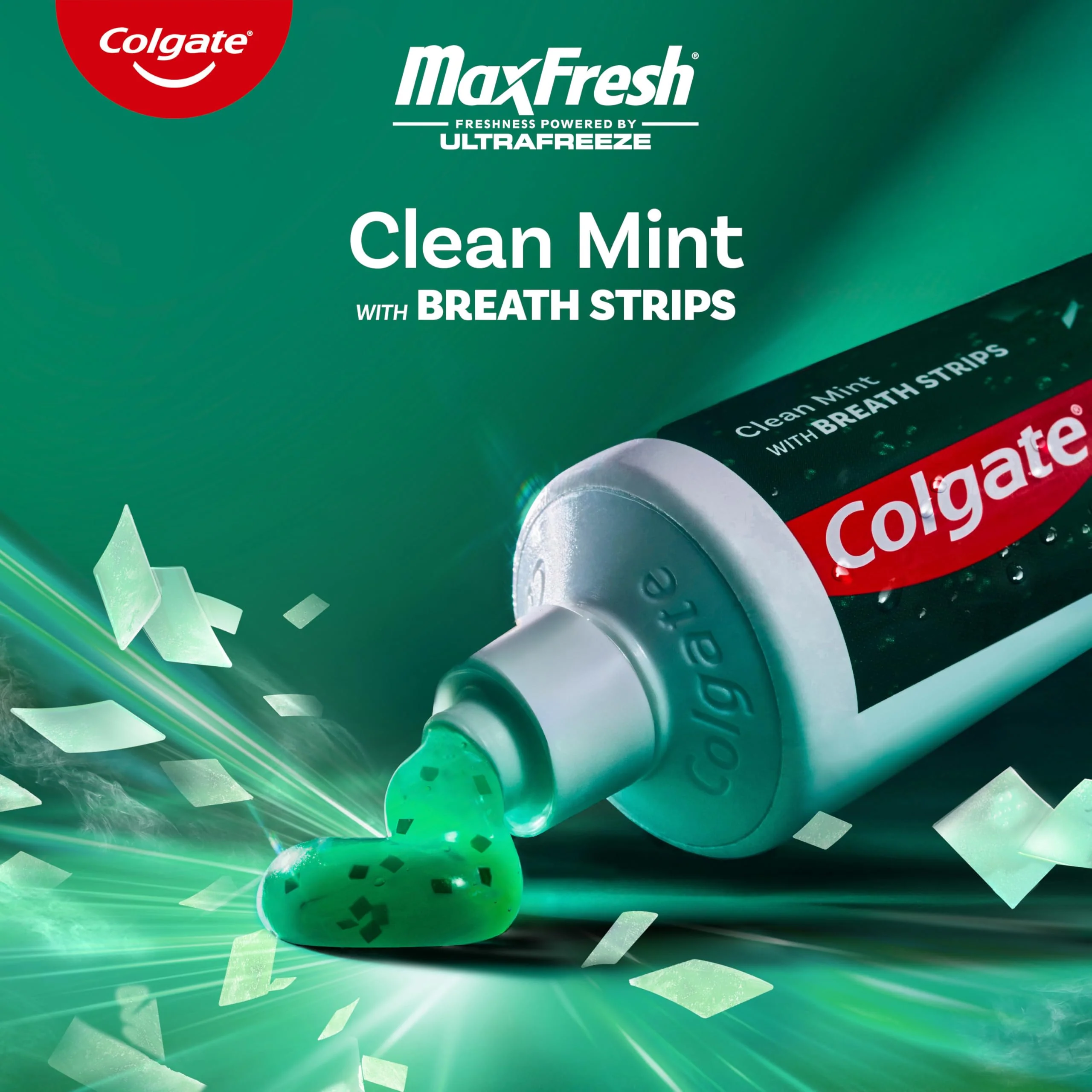 Colgate MaxFresh Clean Mint Toothpaste Pack, Fresh Breath Toothpaste with Fluoride and Hundreds of Mini Breath Strips, Leaves Mouth Feeling Refreshed for Hours, 4 Pack, 6.3 oz - Image 2