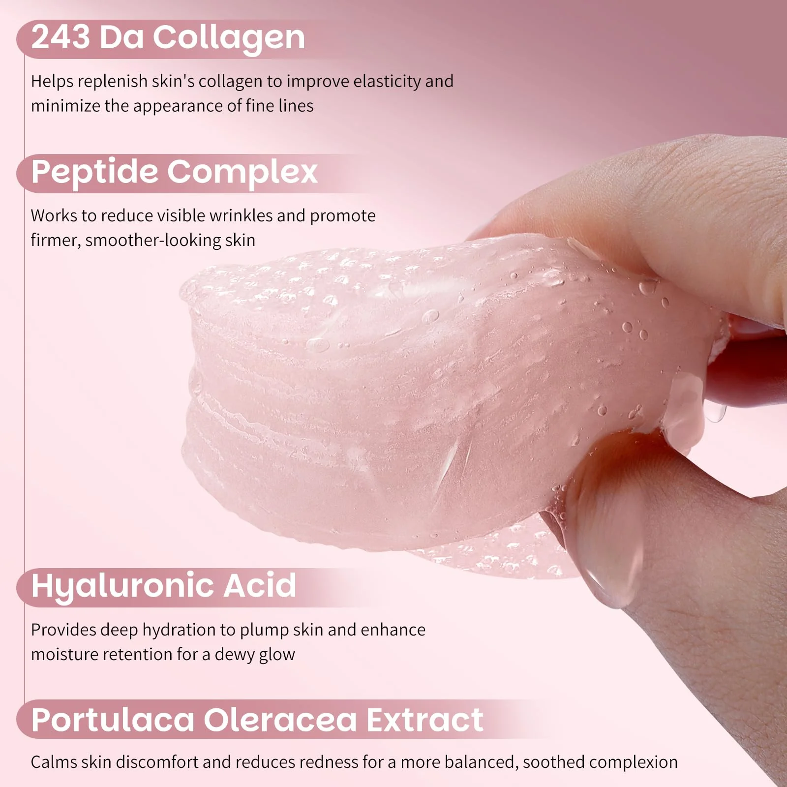 Collagen Gel Toner Pad for Face - Skin Firming,Improvin Elasticity,Pore Minimizer,Soothing Hydration, Gentle Exfoliating Face Pads,60 Pads - Image 5