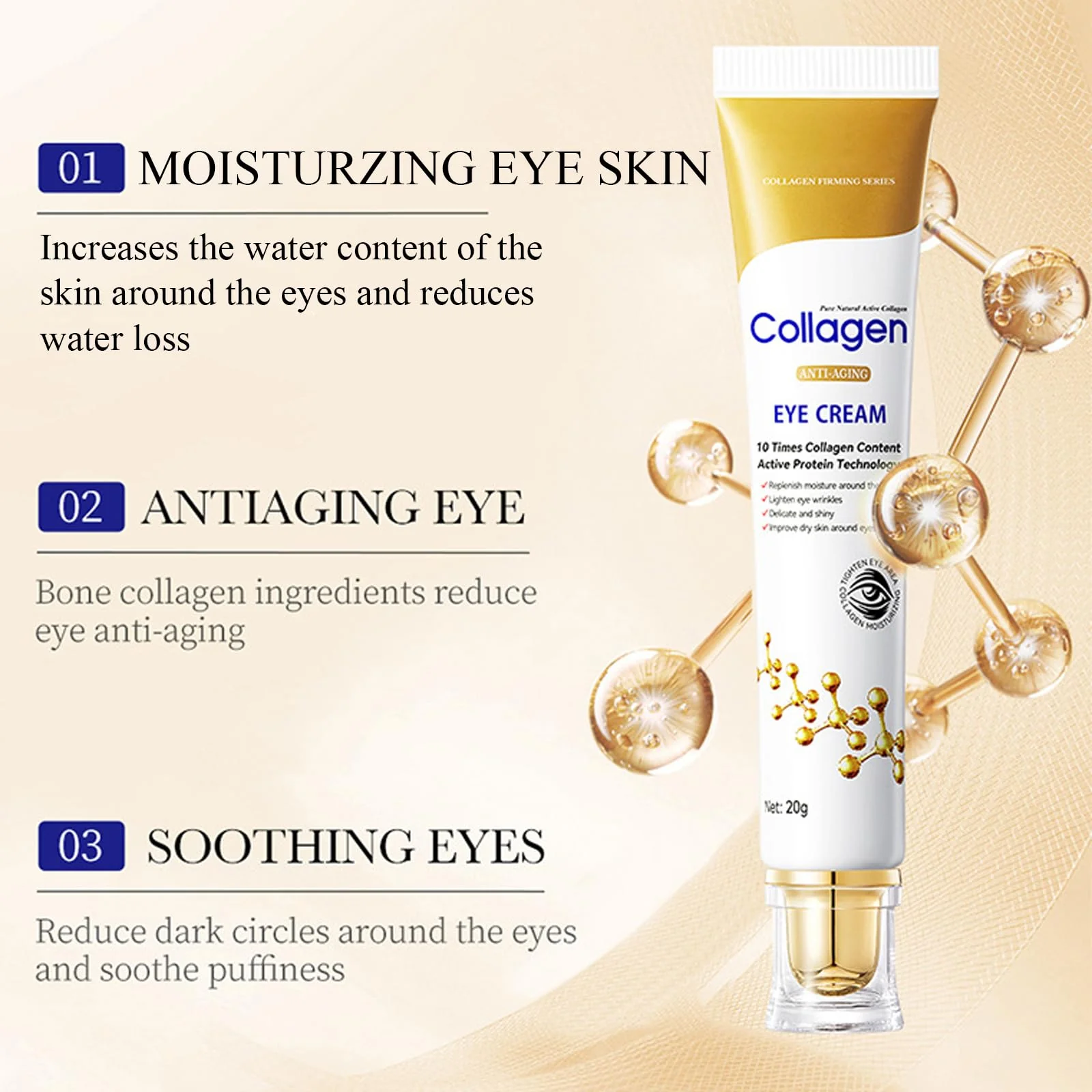 Collagen Skin Care Set, 6Pcs Anti Aging Face Care Sets for Women, Firming Skin, Shrink Pores, Smooth Wrinkles, Hydrating Skin Care Set Include Serum Face Cream Eye Cream Toner Cleanser Facial Mask1 - Image 3
