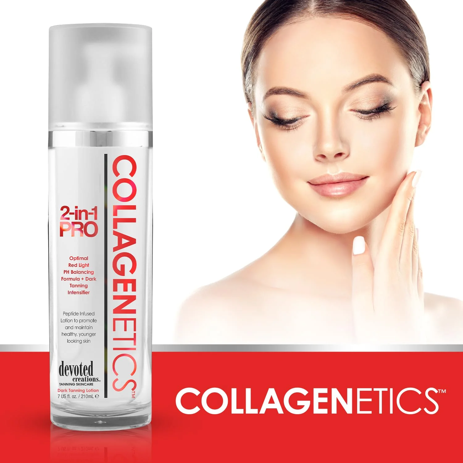 Collagenetics 2 in 1 Pro Red Light Therapy Prep Lotion & Tan Acc - Image 3
