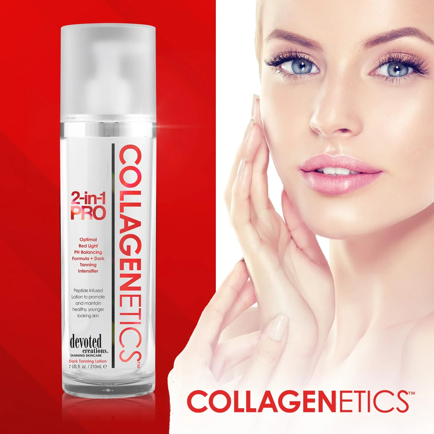 Collagenetics 2 in 1 Pro Red Light Therapy Prep Lotion & Tan Acc - Image 4